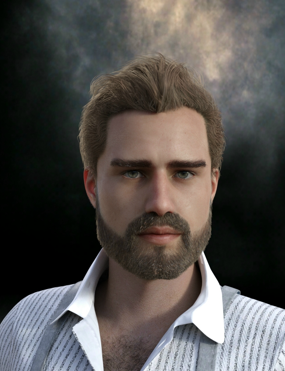 Jeremy Professional Hairstyle and Beard for Genesis 8 and 8.1 Males by: Neftis3D, 3D Models by Daz 3D