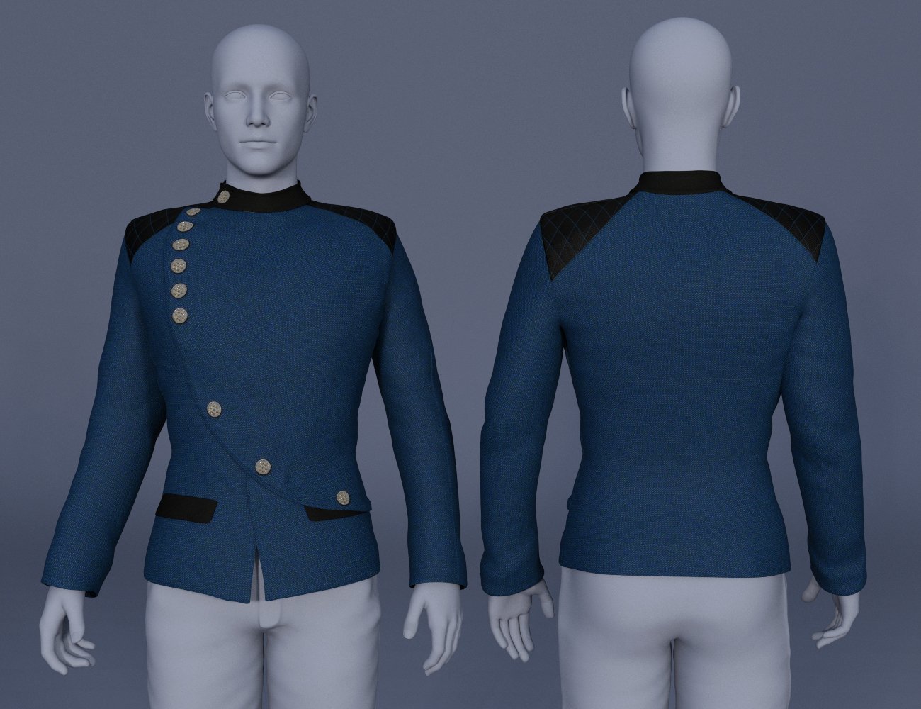 Futuristic Formal Outfit Jacket for Genesis 8 and 8.1 Males