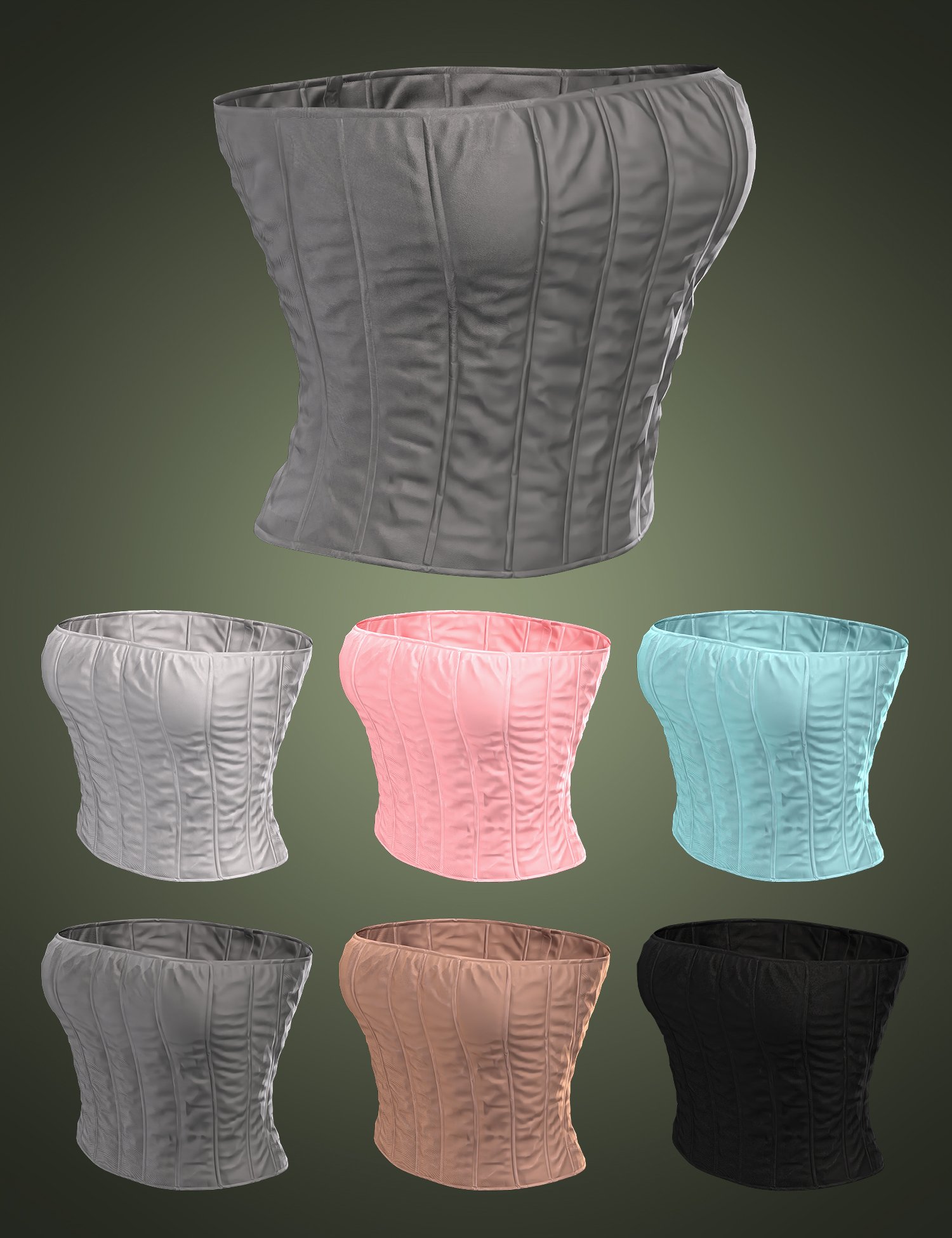 AMDU Outfit dForce Top for Genesis 8 and 8.1 Females by: chungdan, 3D Models by Daz 3D