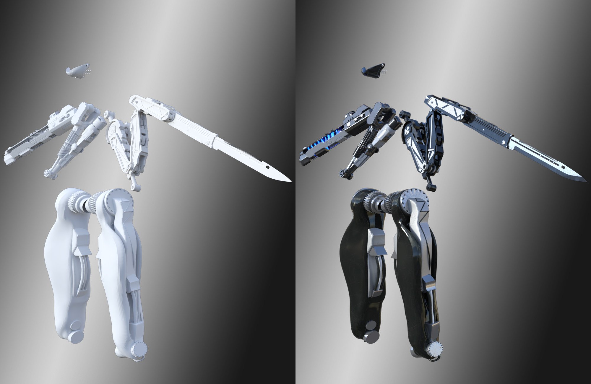 Cyberpunk VER Mecha for Genesis 8 and 8.1 Cyberpunk VER Mecha for Genesis 8 and 8.1 by: Panda, 3D Models by Daz 3D