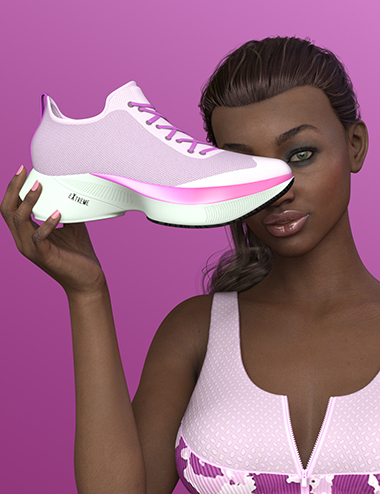Active Training Sneakers for Genesis 8.1 Females by: Blue Rabbit, 3D Models by Daz 3D