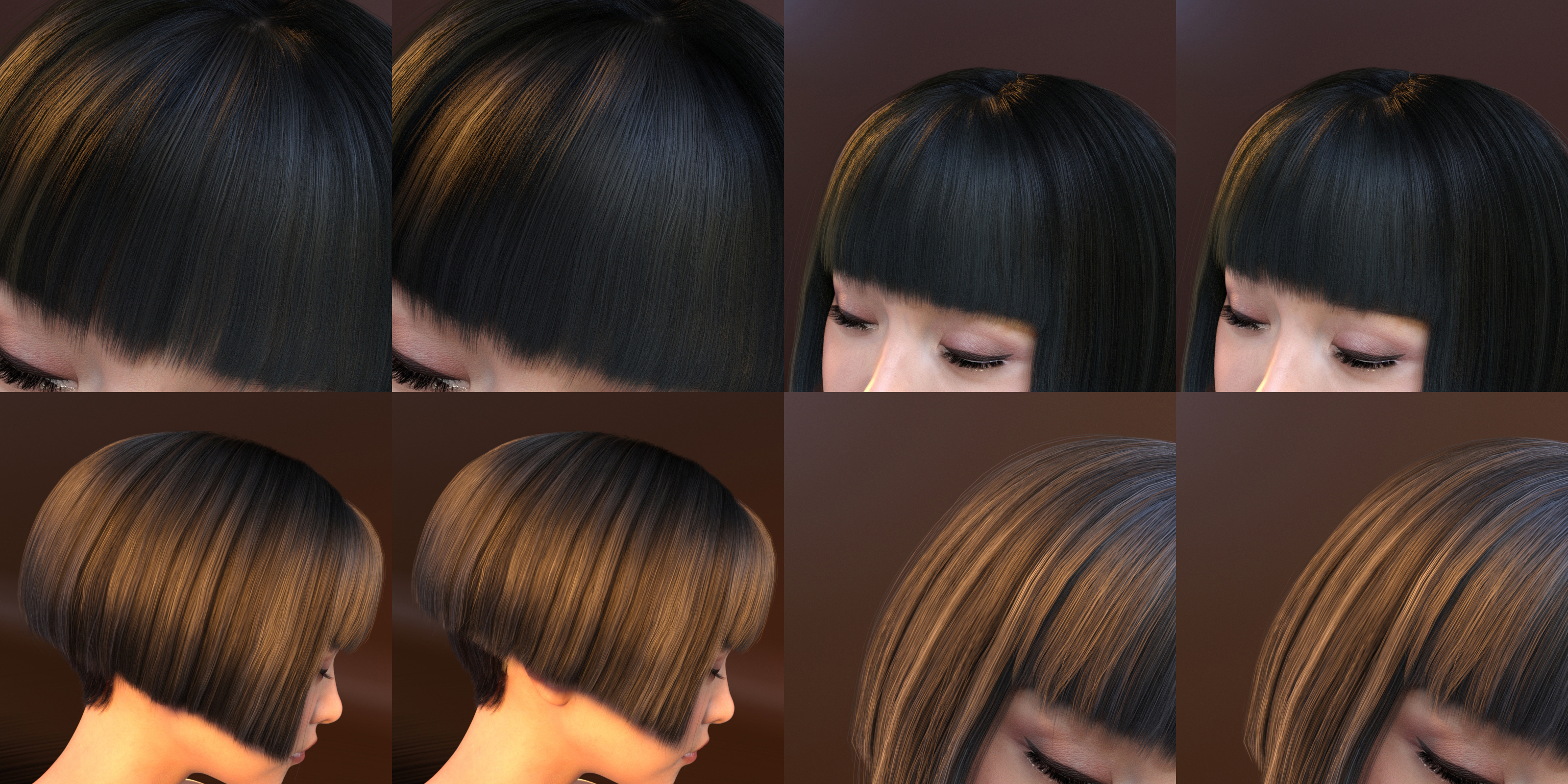 FE Classic Bob Hair for Genesis 8 and 8.1 Females by: FeSoul, 3D Models by Daz 3D