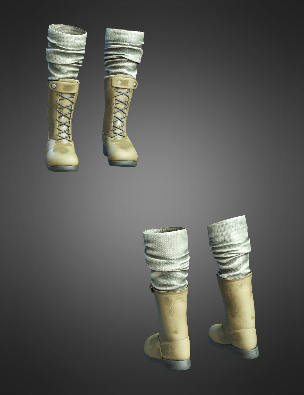 Urban Battle Boots for Genesis 8.1 Females by: Yura, 3D Models by Daz 3D