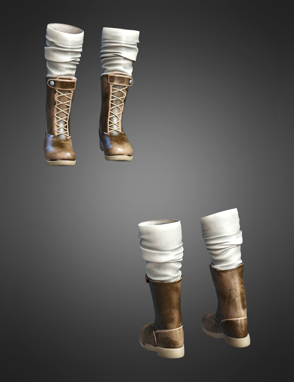 Urban Battle Boots for Genesis 8.1 Females by: Yura, 3D Models by Daz 3D