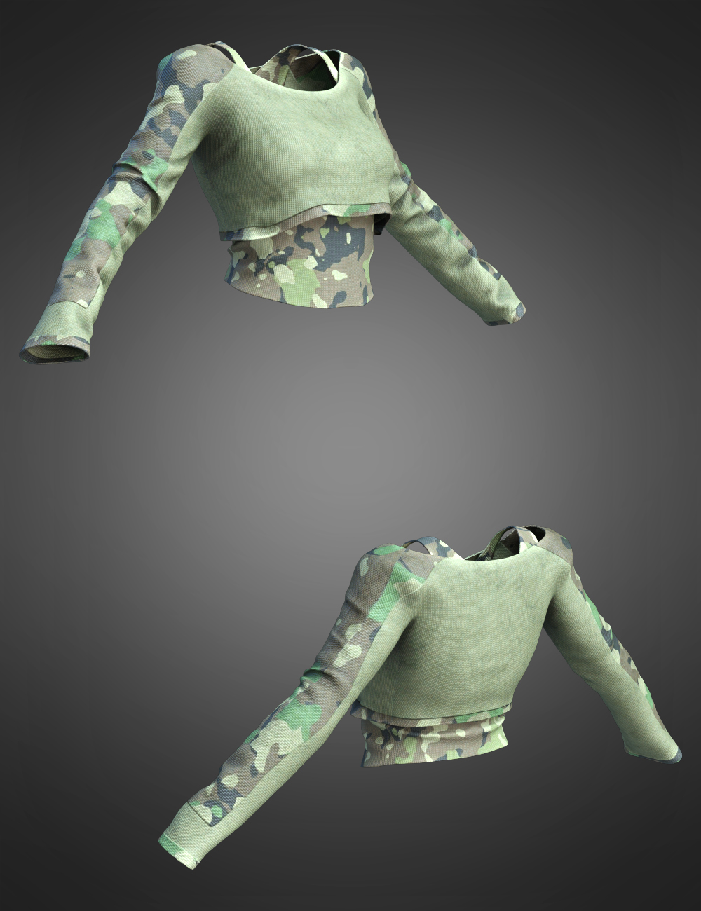Urban Battle Shirts for Genesis 8.1 Females by: Yura, 3D Models by Daz 3D