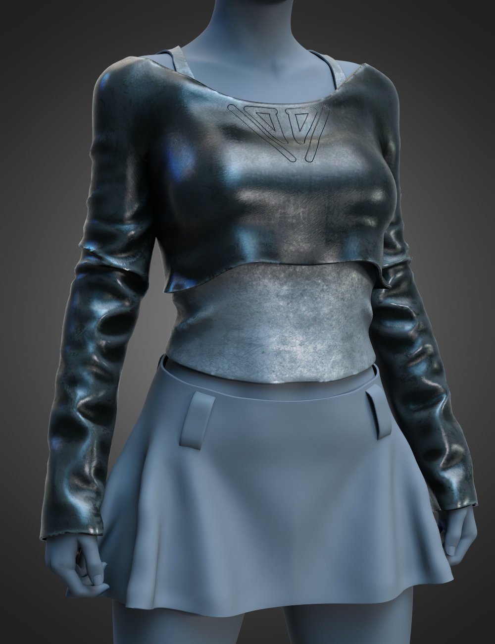 Urban Battle Shirts for Genesis 8.1 Females by: Yura, 3D Models by Daz 3D