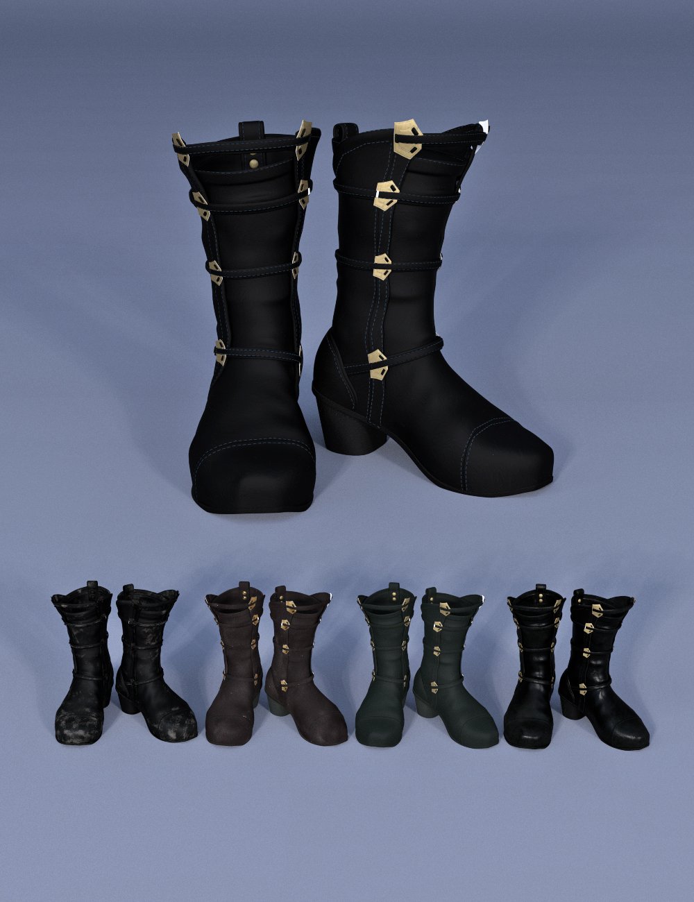 Futuristic Formal Outfit Boots for Genesis 8 and 8.1 Males | Daz 3D