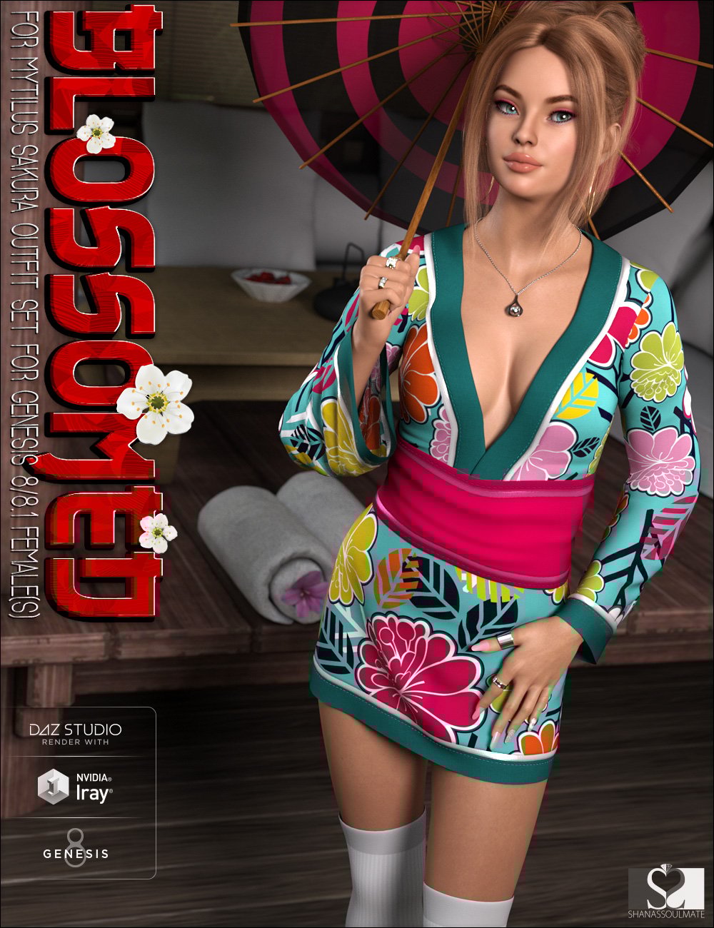 Sakura Outfit Blossomed Textures Sakura Outfit Blossomed Textures by: ShanasSoulmate, 3D Models by Daz 3D