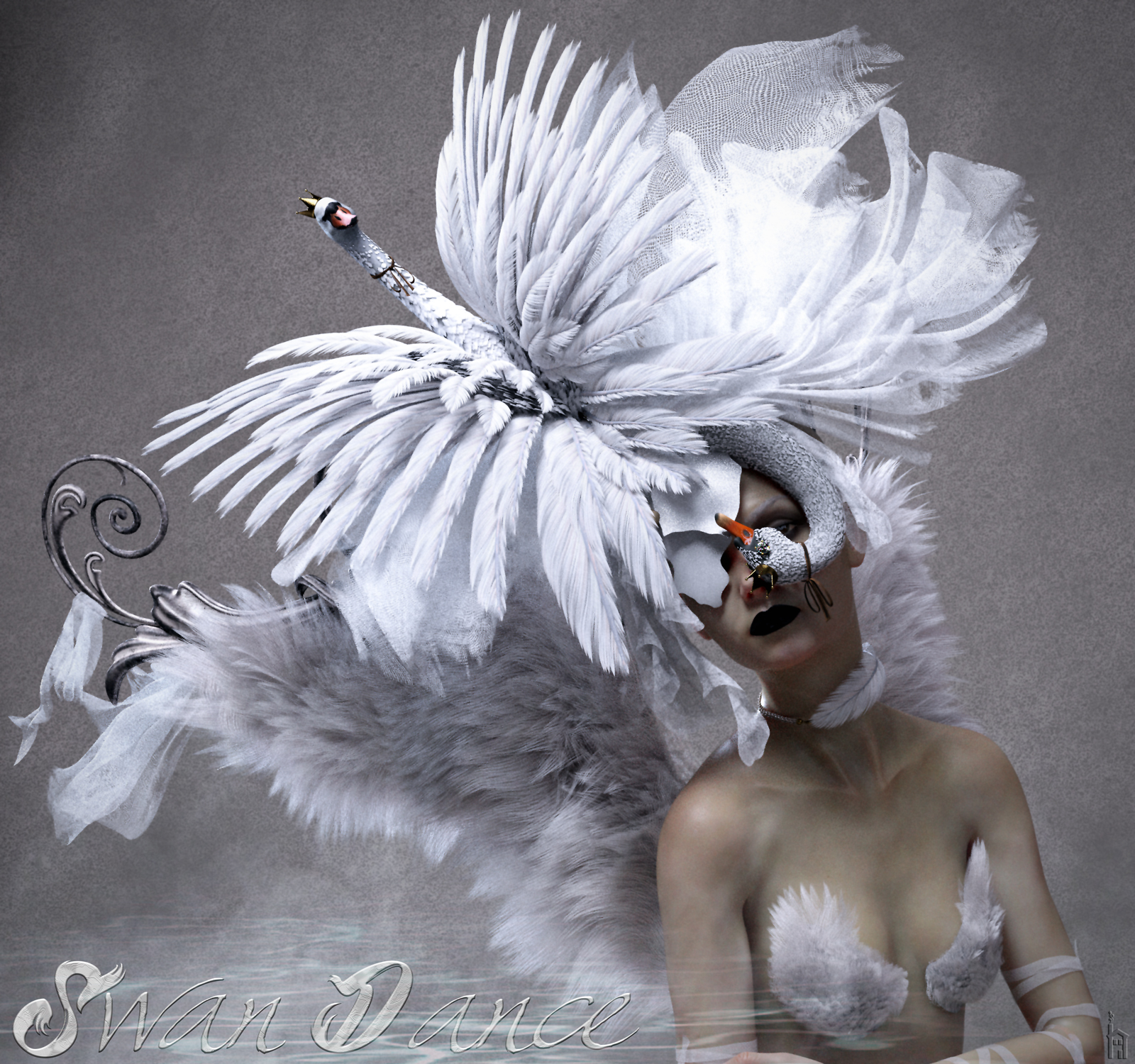 SWAN Dance Fascinator for Genesis 8 Females by: The Row House, 3D Models by Daz 3D