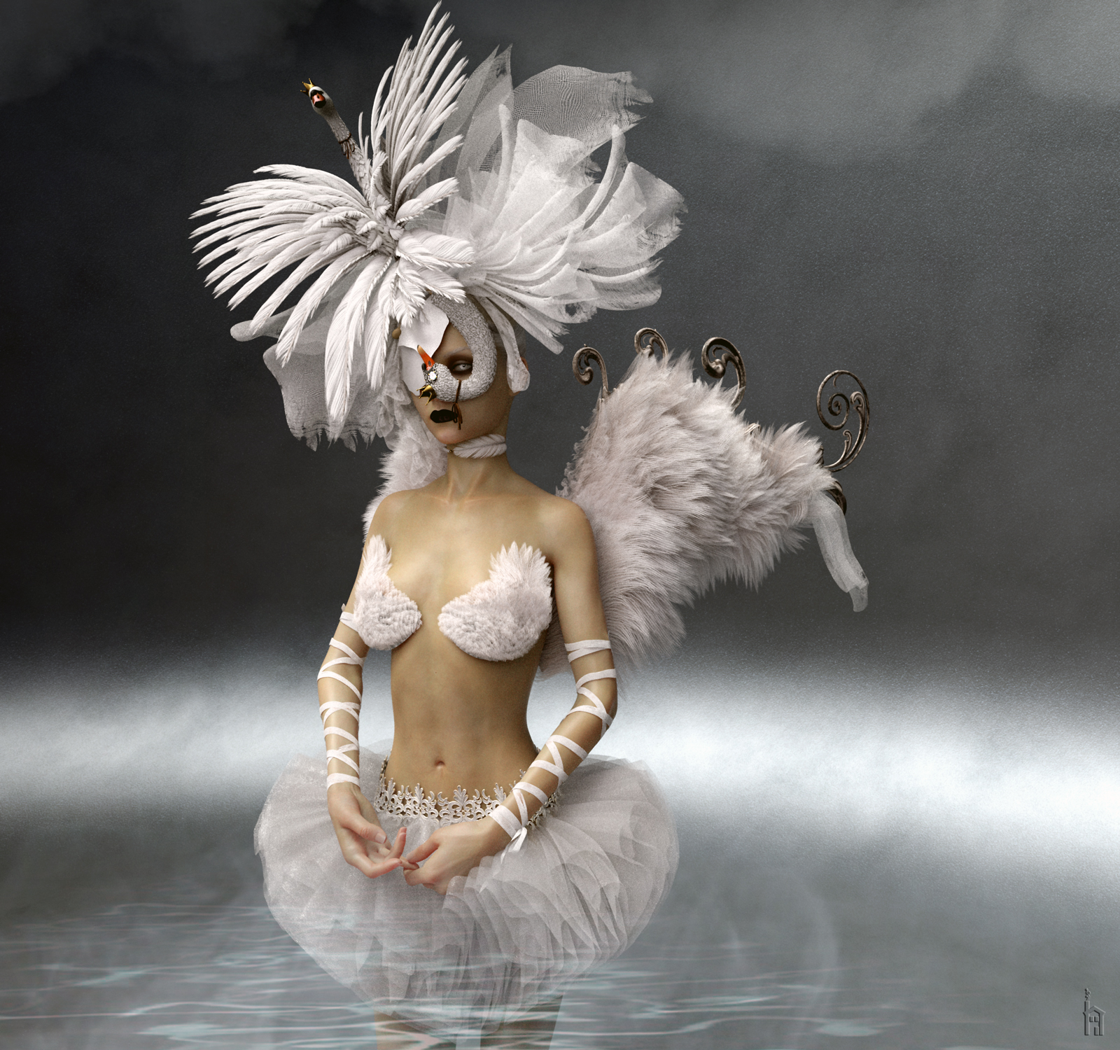 SWAN Dance Fascinator for Genesis 8 Females SWAN Dance Fascinator for Genesis 8 Females by: The Row House, 3D Models by Daz 3D
