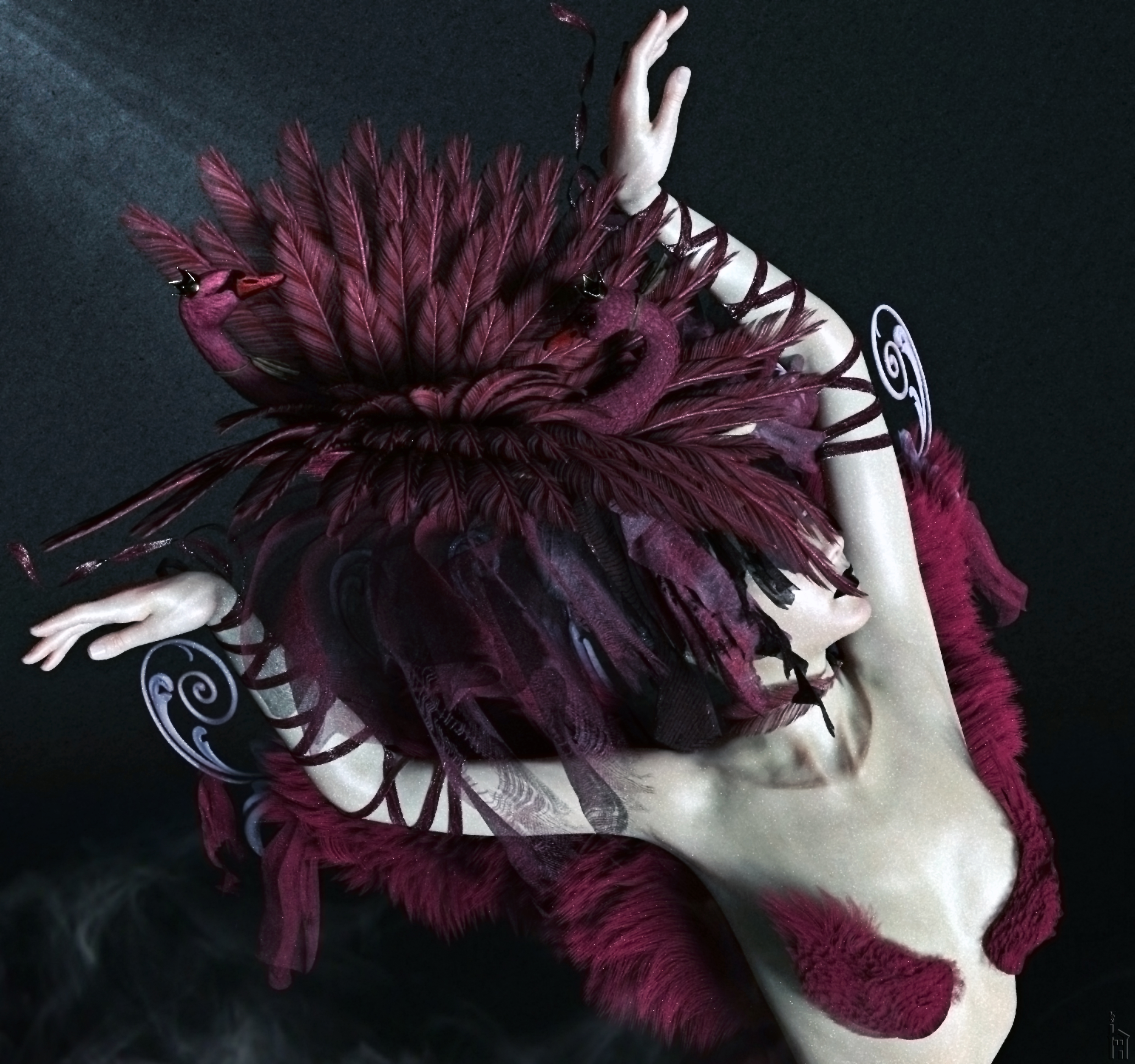 SWAN Dance Fascinator for Genesis 8 Females SWAN Dance Fascinator for Genesis 8 Females by: The Row House, 3D Models by Daz 3D