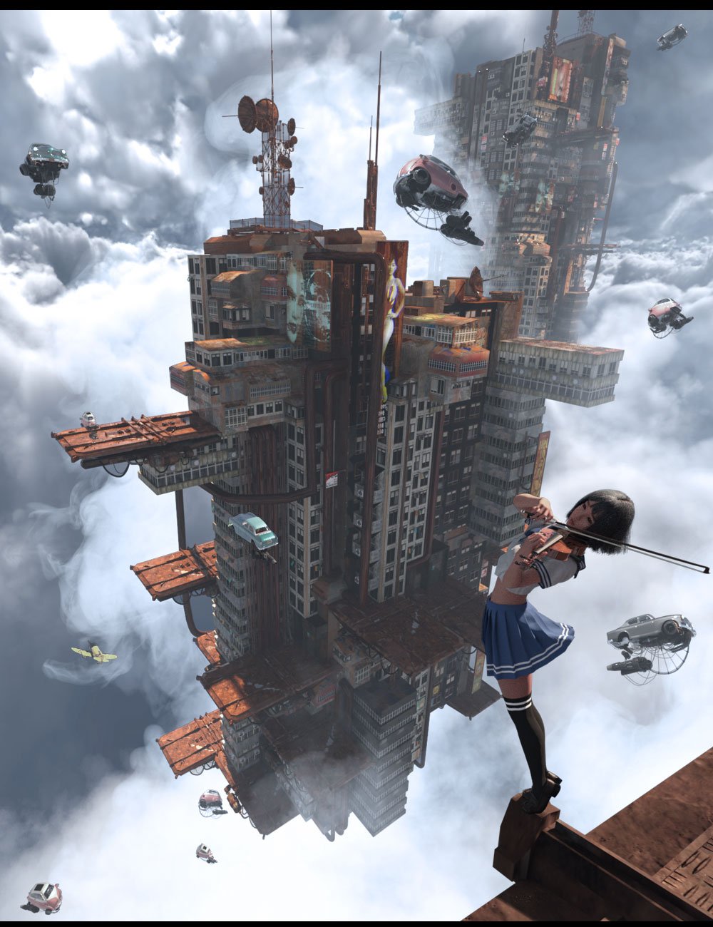 Babel Cityscape by: Ansiko, 3D Models by Daz 3D