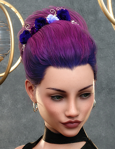 Sublime Hair Kit for Rose Noel Updo by: 3DSublimeProductions, 3D Models by Daz 3D