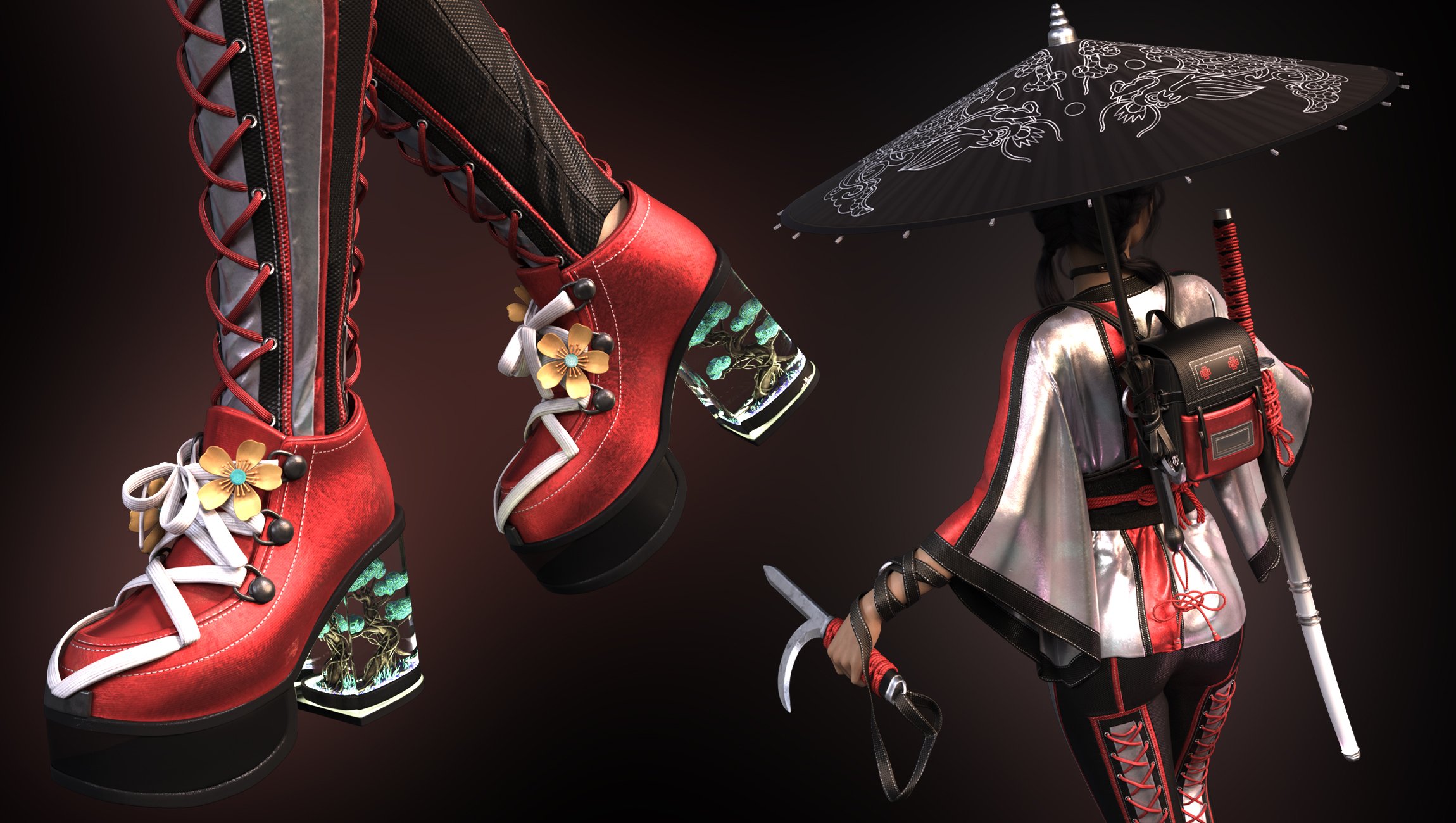 Doku Sakura HD Outfit Textures Doku Sakura HD Outfit Textures by: Luthbellina, 3D Models by Daz 3D