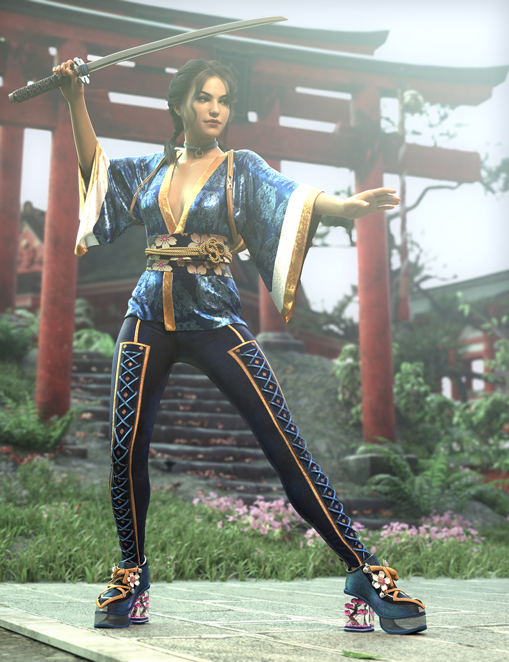 Doku Sakura Poses for Genesis 8 and 8.1 Females by: Luthbellina, 3D Models by Daz 3D