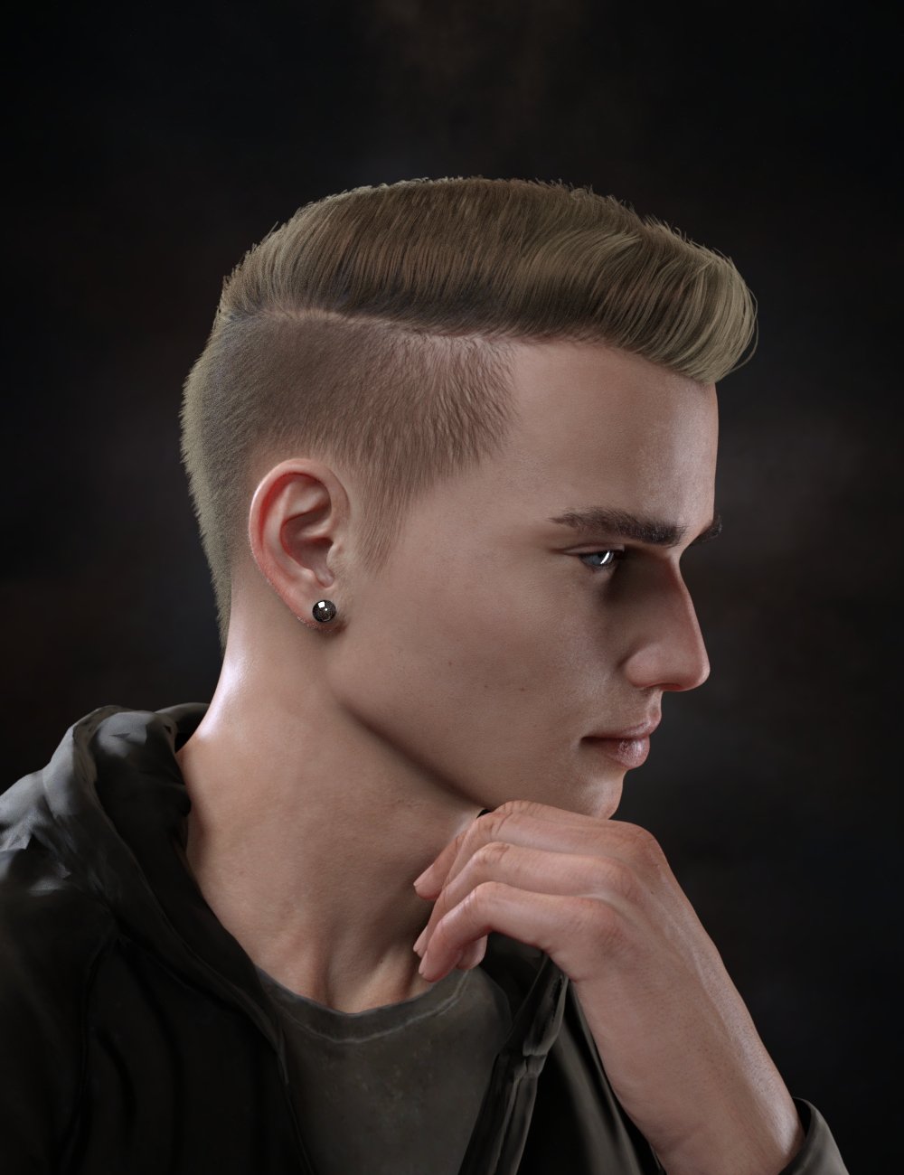 Aron Short Hair for Genesis 8 and 8.1 Males