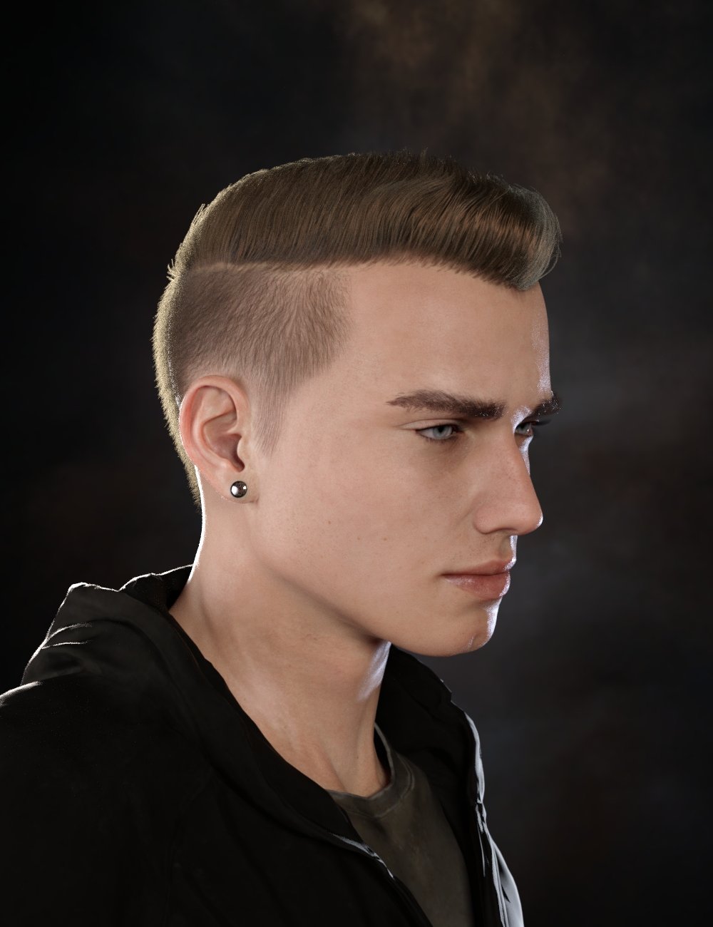 Aron Short Hair for Genesis 8 and 8.1 Males by: Neftis3D, 3D Models by Daz 3D