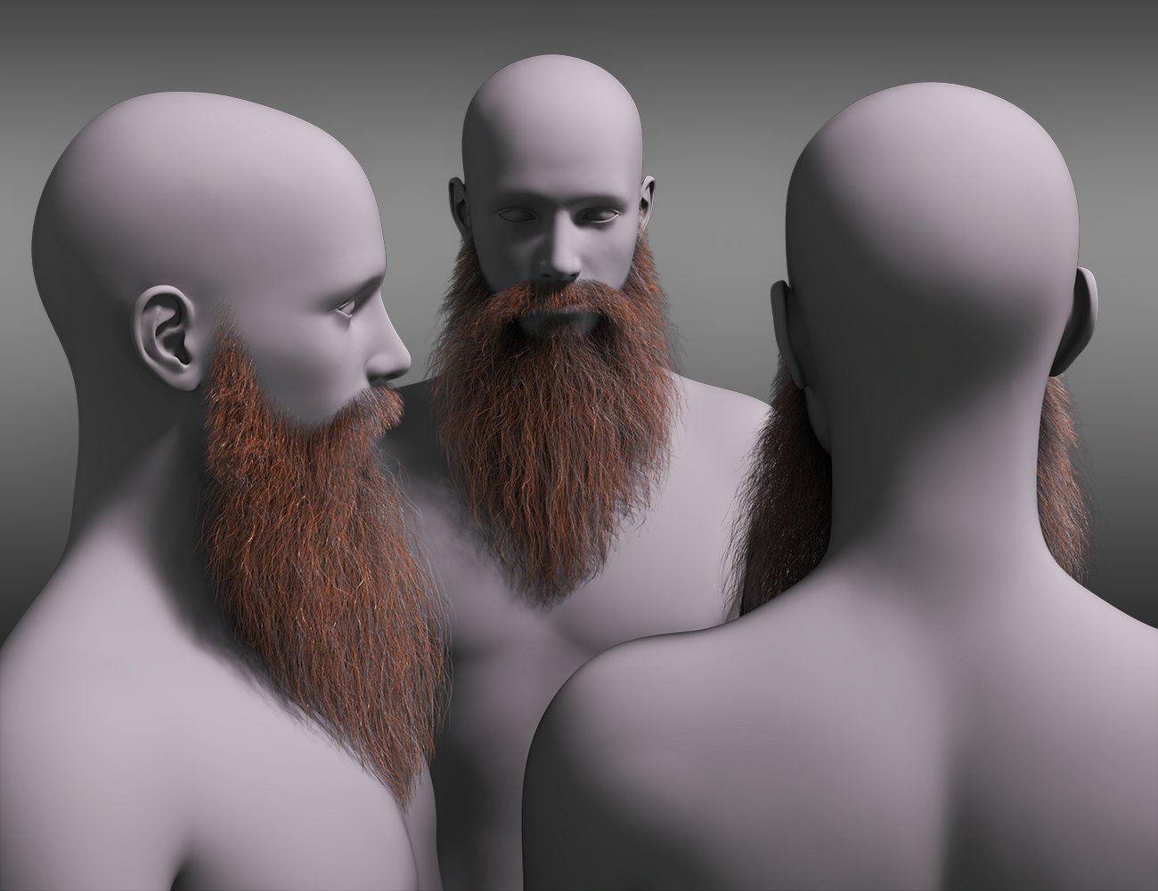 Wizard's Beard and Brows for Genesis 8.1 Males by: Laticis Imagery, 3D Models by Daz 3D
