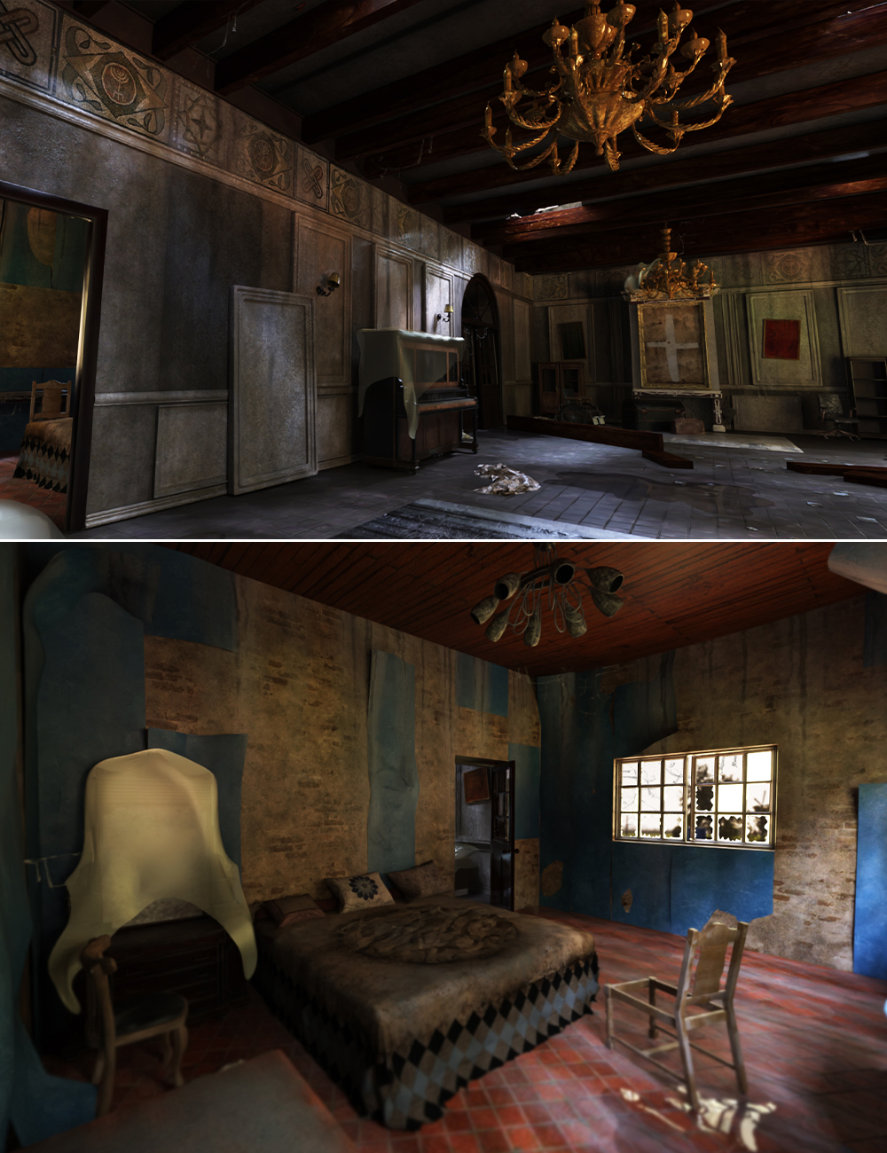 Abandoned Mansion by: Tesla3dCorp, 3D Models by Daz 3D