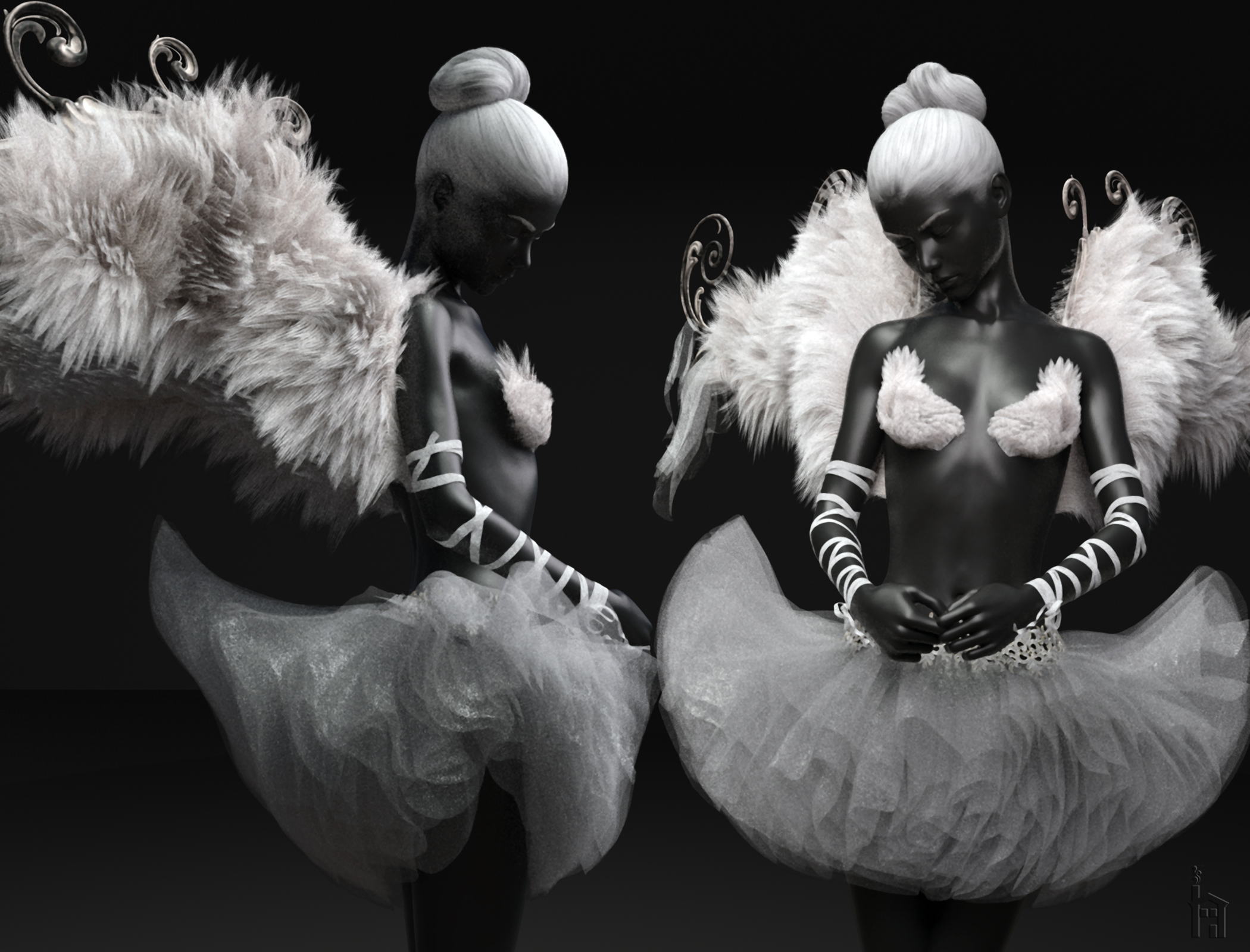 SWAN Dance Costume Kit for Genesis 8 and 8.1 Females by: The Row House, 3D Models by Daz 3D
