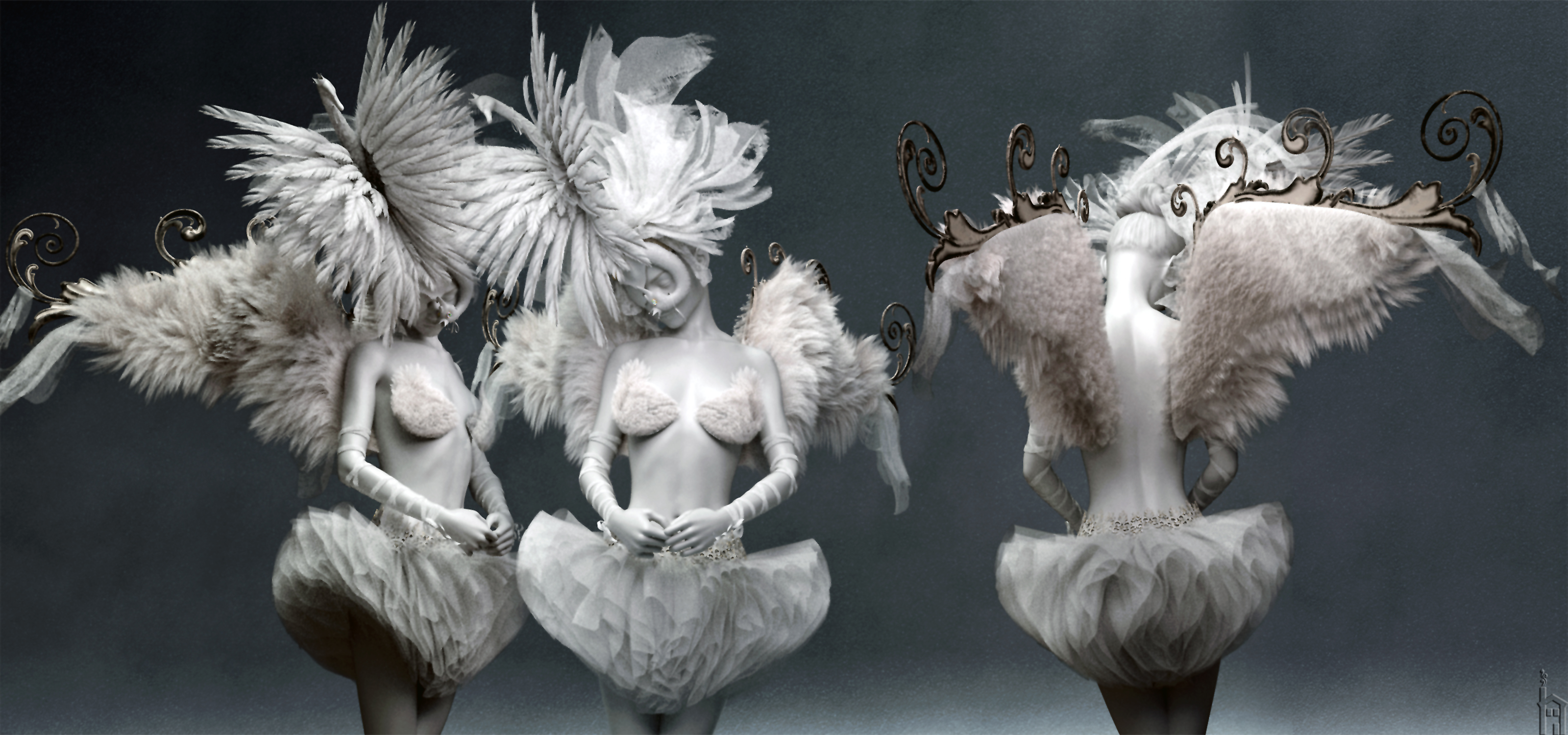 SWAN Dance Costume Kit for Genesis 8 and 8.1 Females SWAN Dance Costume Kit for Genesis 8 and 8.1 Females by: The Row House, 3D Models by Daz 3D