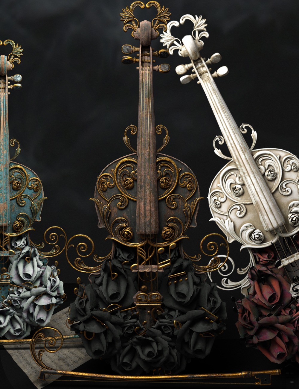 SWAN Song Violin Kit by: The Row House, 3D Models by Daz 3D