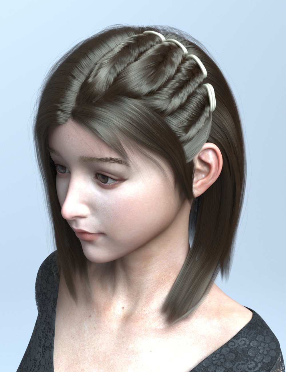 Wsoug Hair for Genesis 8 and 8.1 Females by: Ergou, 3D Models by Daz 3D