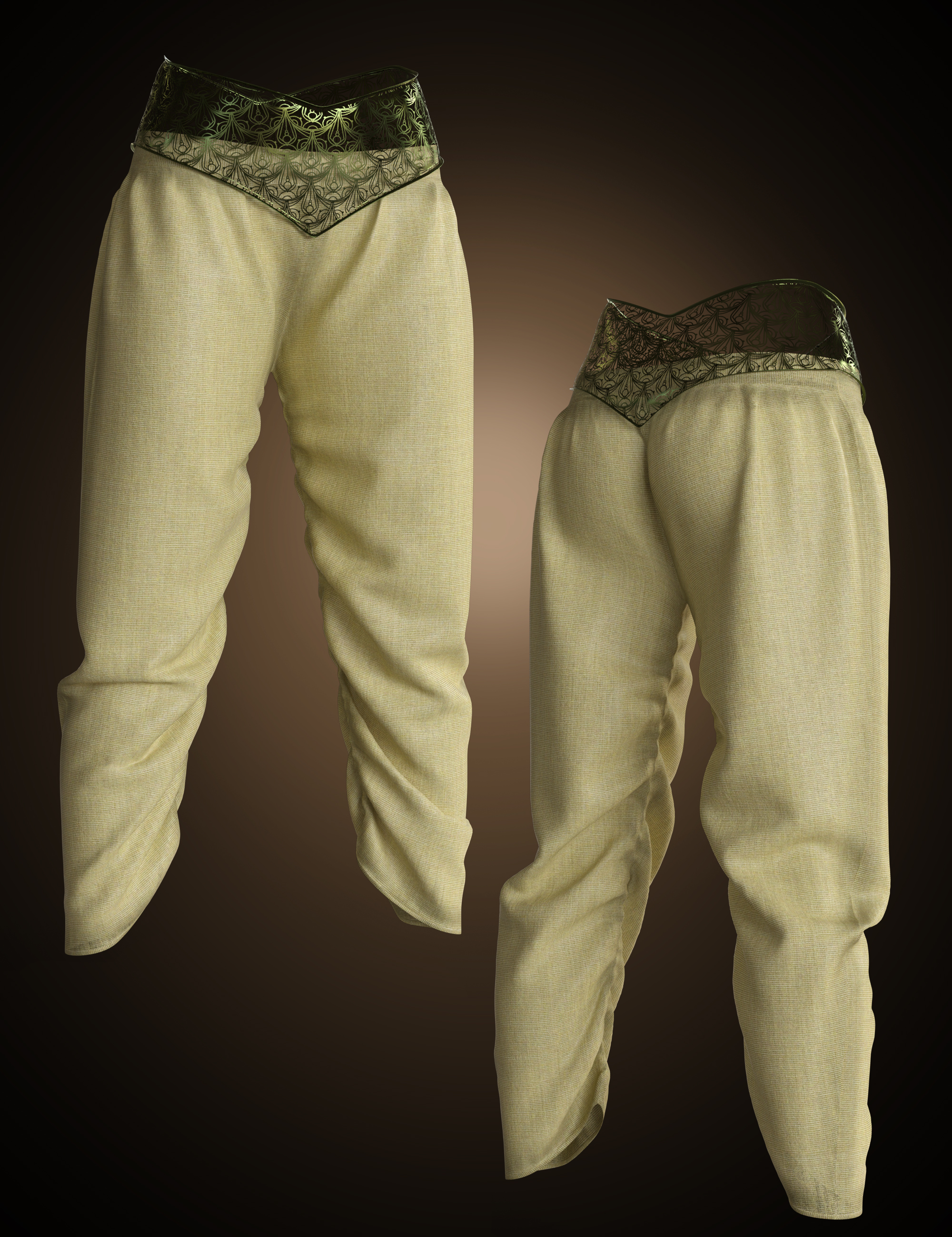 dForce Cassandra Goddess Pants for Genesis 8 and 8.1 Females by: Beautyworks, 3D Models by Daz 3D