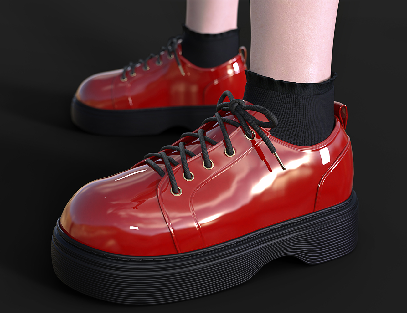 SU Round Toe Shoes for Genesis 8 and 8.1 Females by: Sue Yee, 3D Models by Daz 3D