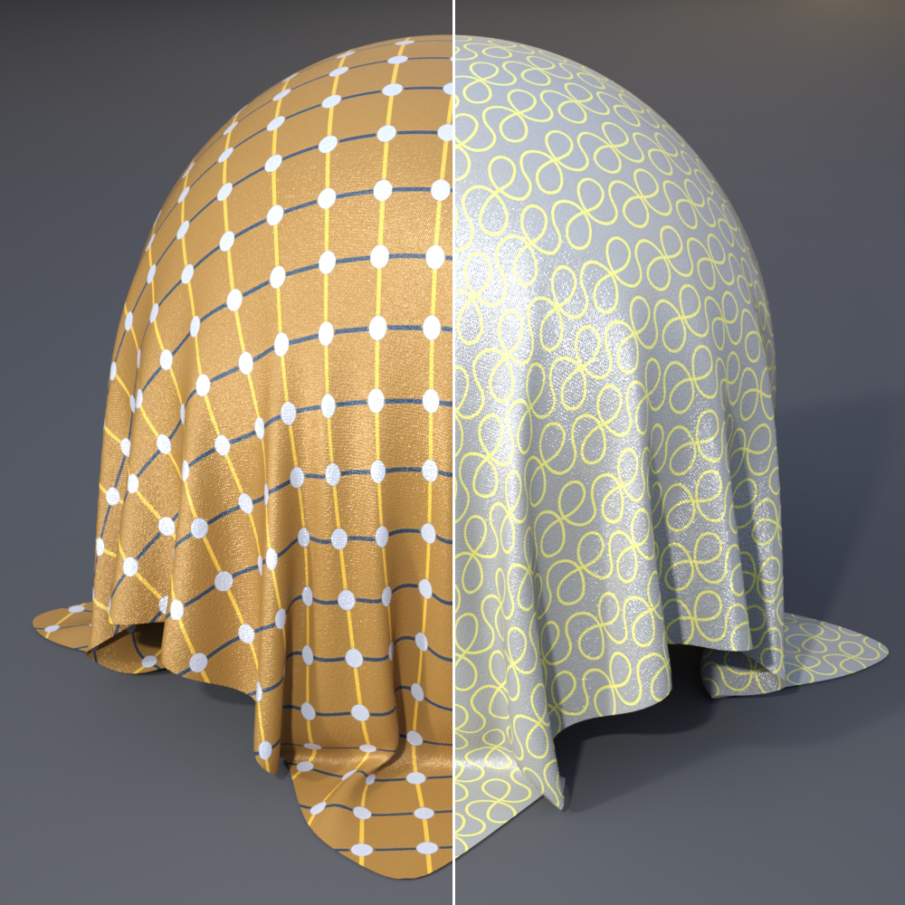 Geometry Print Fabric - Iray Shaders by: Dimidrol, 3D Models by Daz 3D