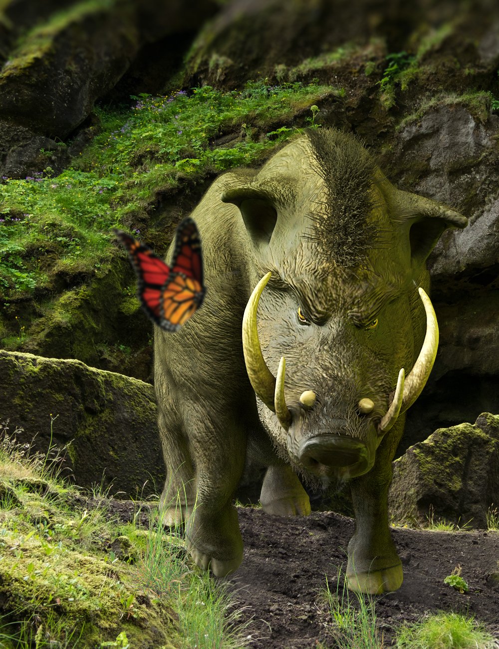 Battle Boar Battle Boar by: The AntFarm, 3D Models by Daz 3D