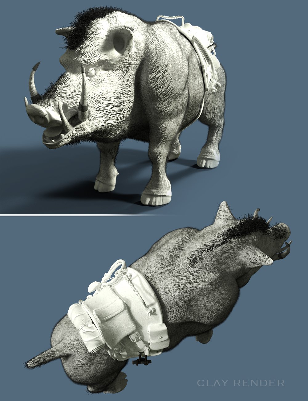 Battle Boar by: The AntFarm, 3D Models by Daz 3D