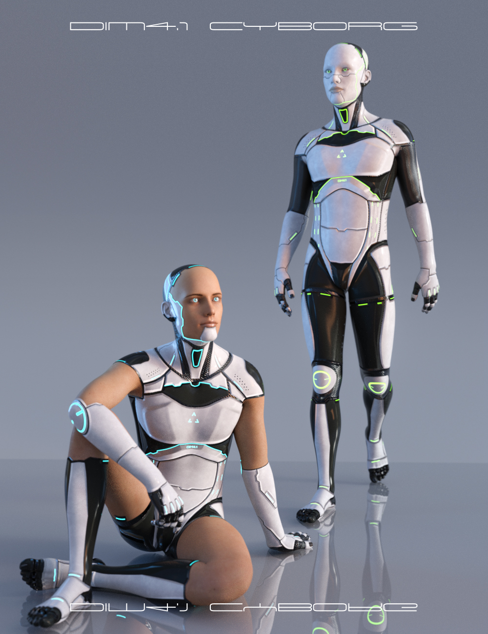 DIM4 Cyborg for Genesis 8.1 Males by: Demian, 3D Models by Daz 3D