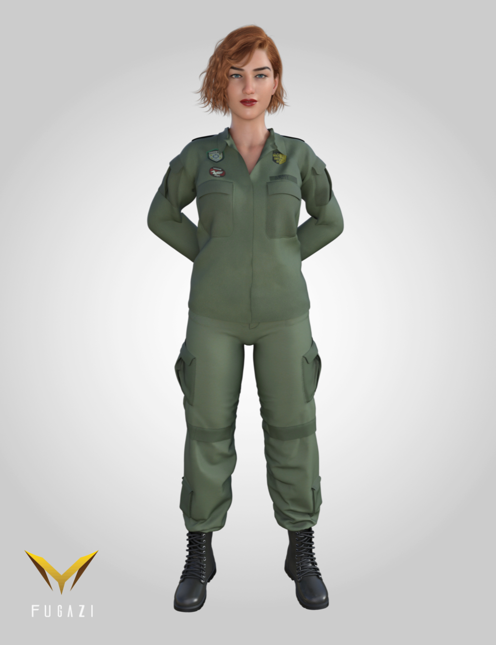 FG Military Outfit for Genesis 8.1 Female by: Ironman, 3D Models by Daz 3D