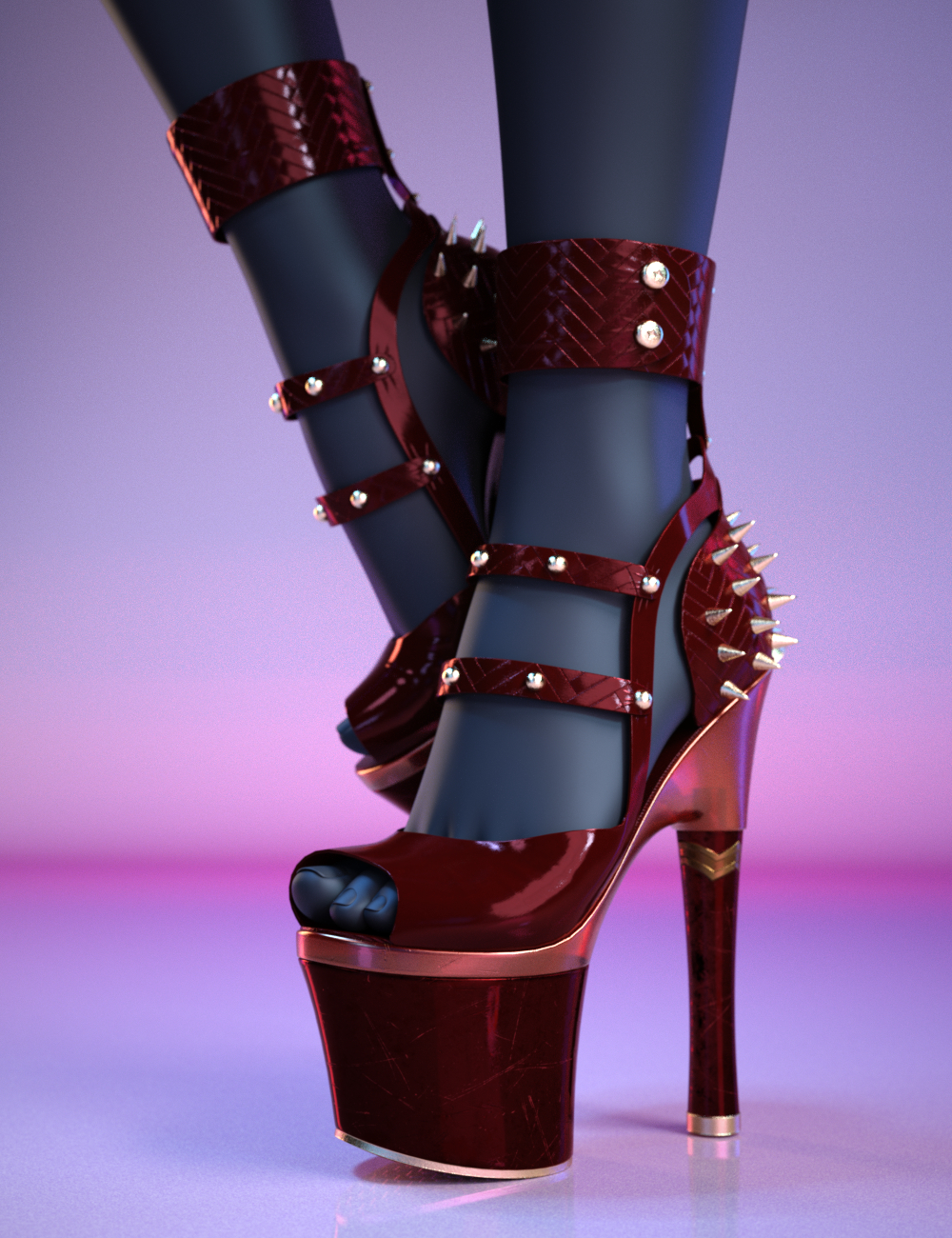 Luna High Heels Beta for Genesis 8 and 8.1 Females by: HM, 3D Models by Daz 3D
