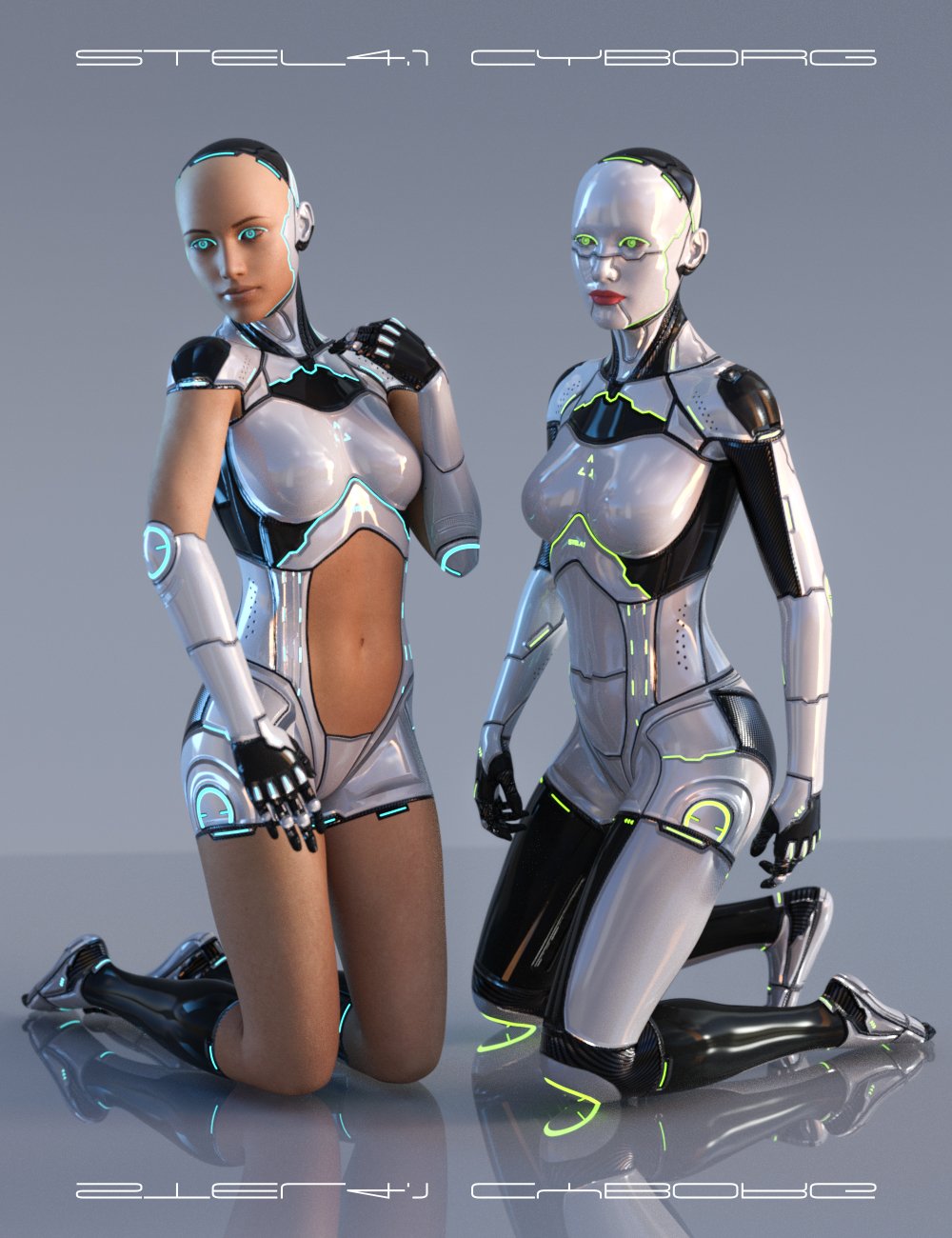 STEL4 Cyborg for Genesis 8.1 Females by: Demian, 3D Models by Daz 3D
