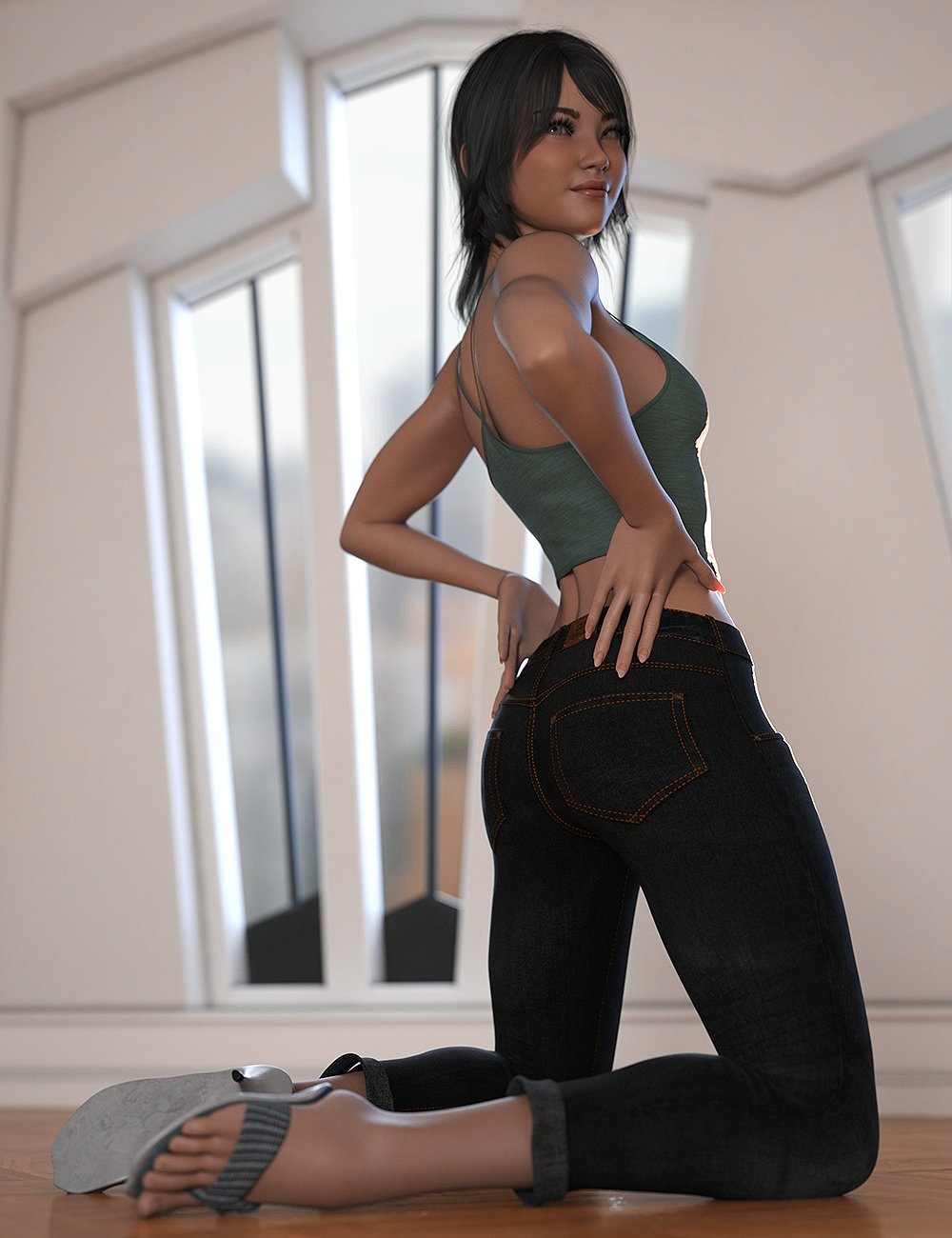 Lowkey Floor Poses Utility for Genesis 8.1 Females by: Val3dartbiuzpharb, 3D Models by Daz 3D