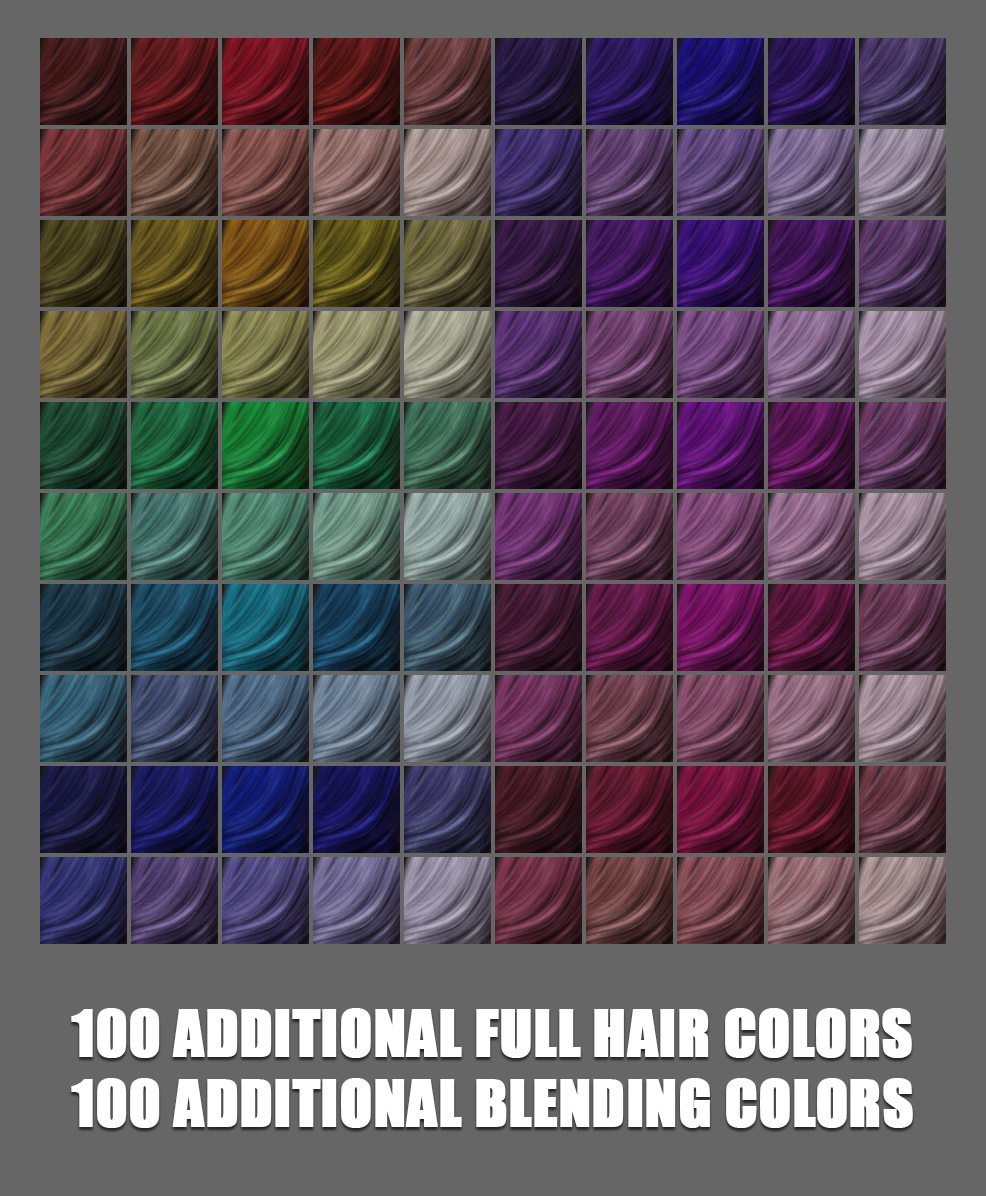 Layered Spring Style Hair Texture Expansion | Daz 3D