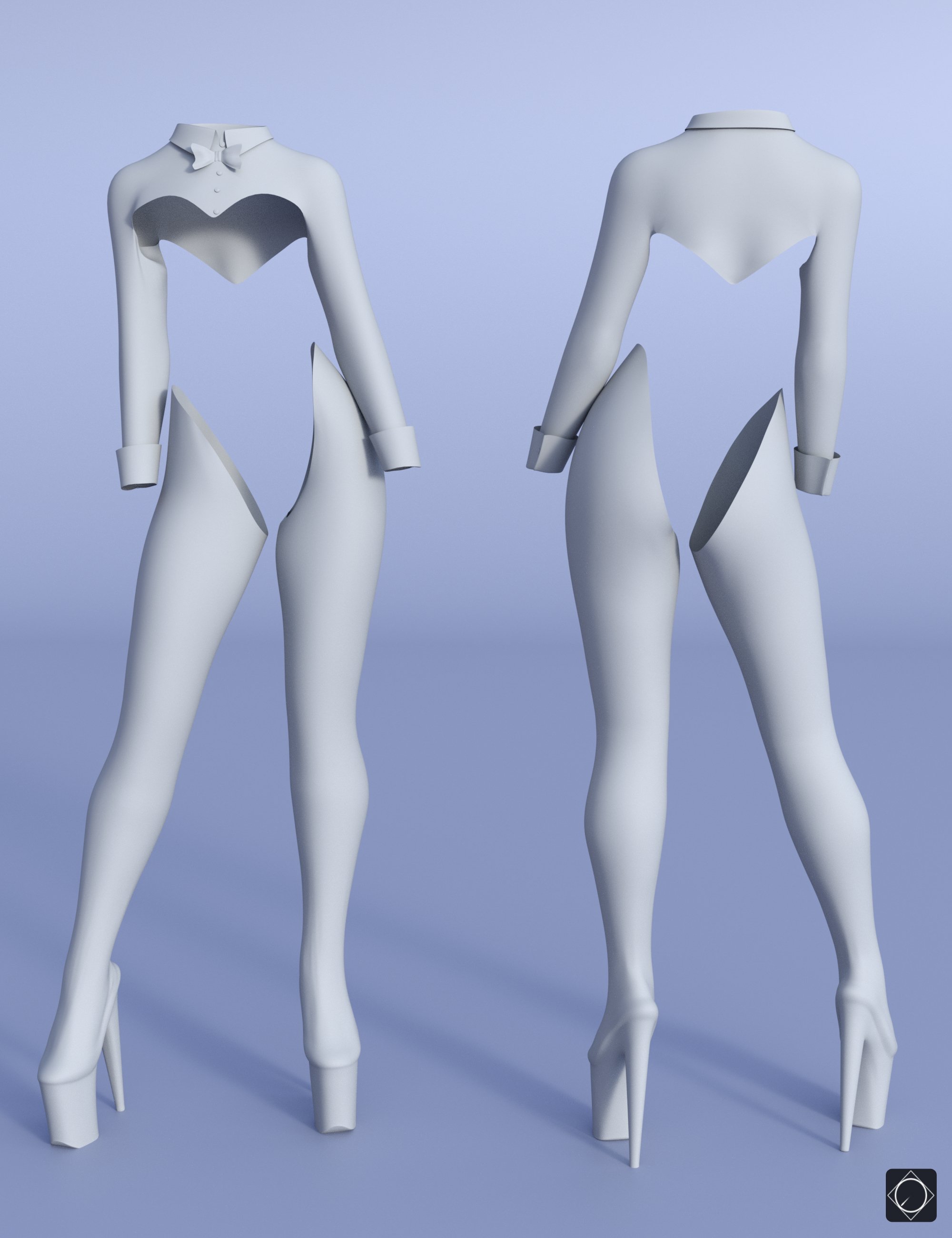 Dforce Reverse Bunny Suit Outfit For Genesis 8 And Genesis 8 1 Females