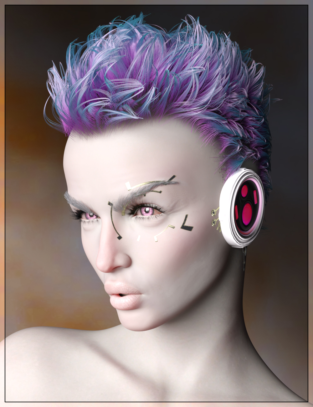 ND Sci-fi Details Face Accessories for Genesis 8.1 by: Nathy Design, 3D Models by Daz 3D