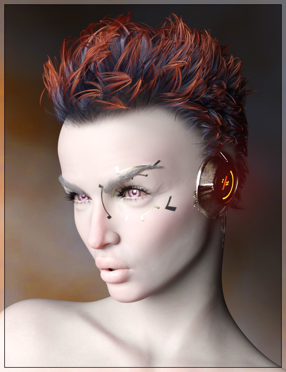 ND Sci-fi Details Face Accessories for Genesis 8.1 by: Nathy Design, 3D Models by Daz 3D