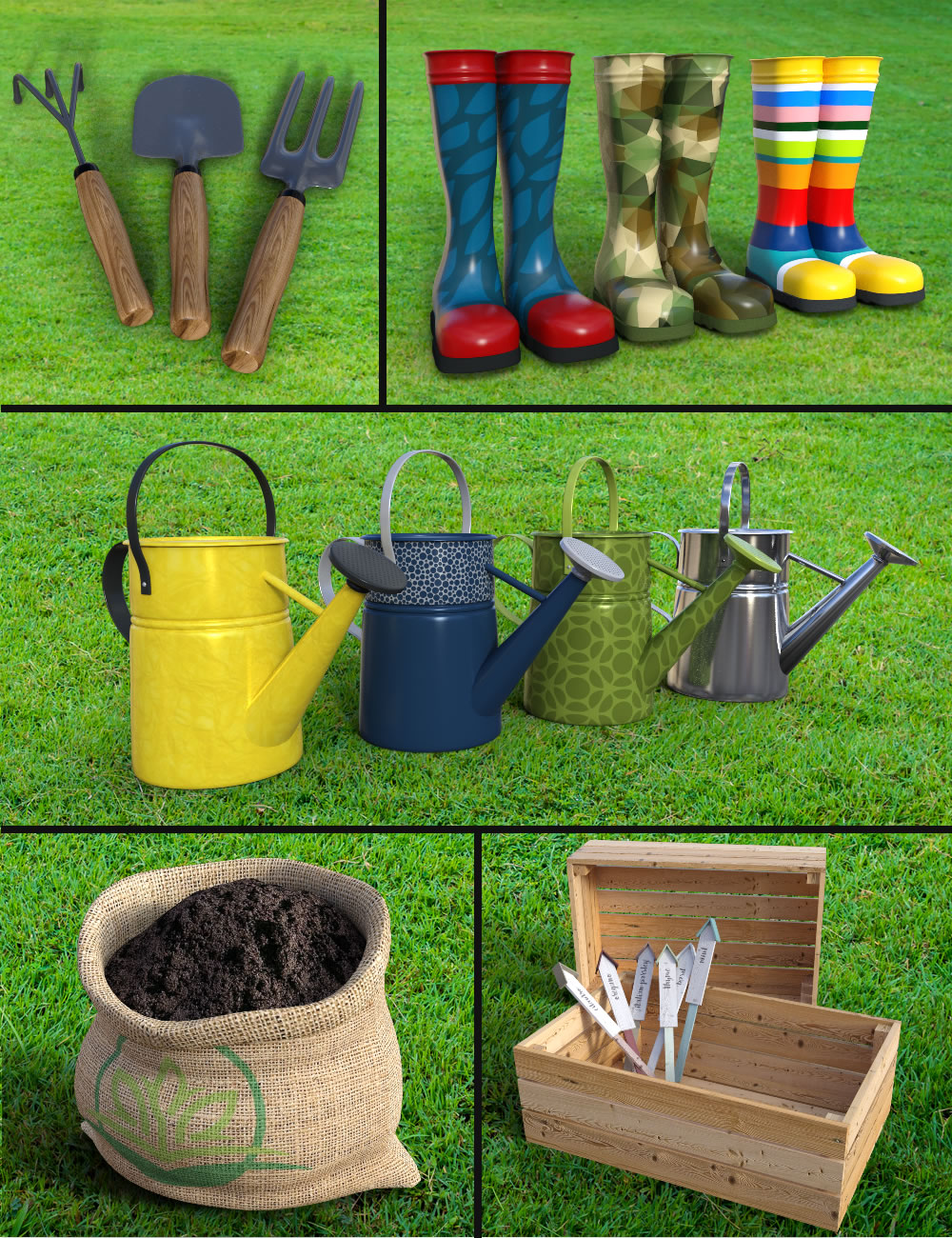Hobby Props Gardening by: SilvaAnt3d, 3D Models by Daz 3D