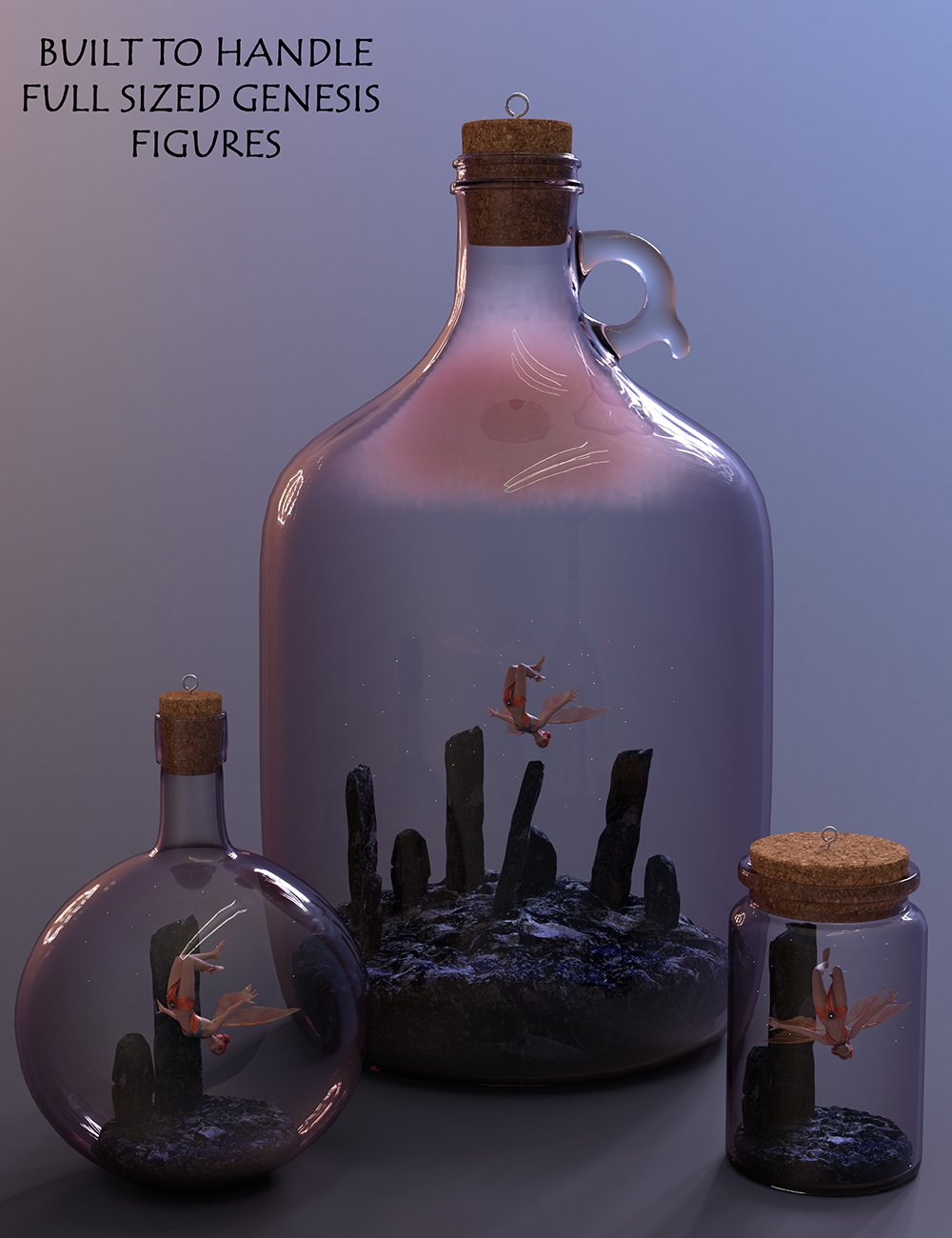 Tefairyums: Fairy Terrariums, Props, and Poses for Genesis 8 and 8.1 Tefairyums: Fairy Terrariums, Props, and Poses for Genesis 8 and 8.1 by: Skyewolf, 3D Models by Daz 3D