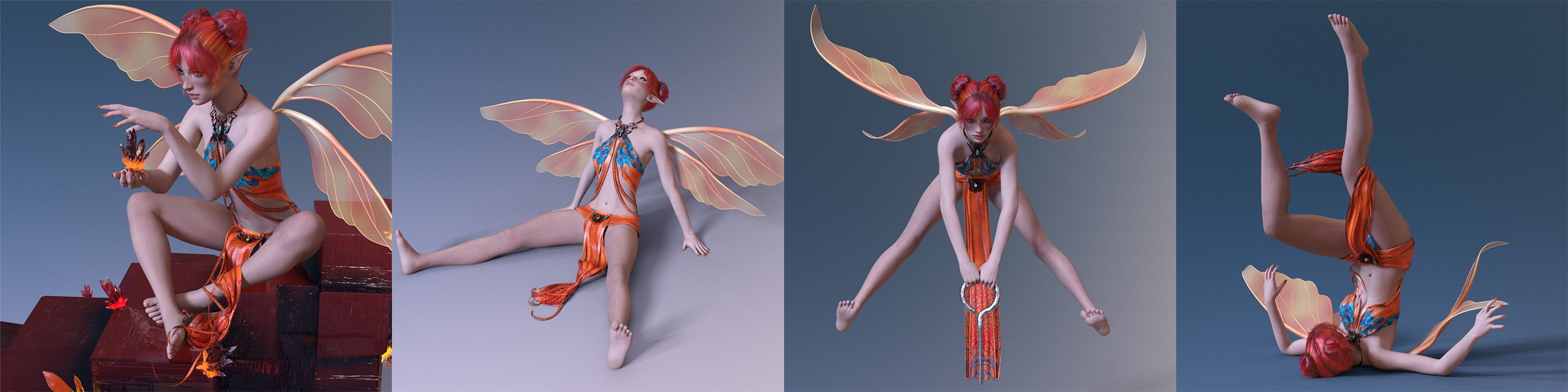 Tefairyums: Fairy Terrariums, Props, and Poses for Genesis 8 and 8.1 Tefairyums: Fairy Terrariums, Props, and Poses for Genesis 8 and 8.1 by: Skyewolf, 3D Models by Daz 3D