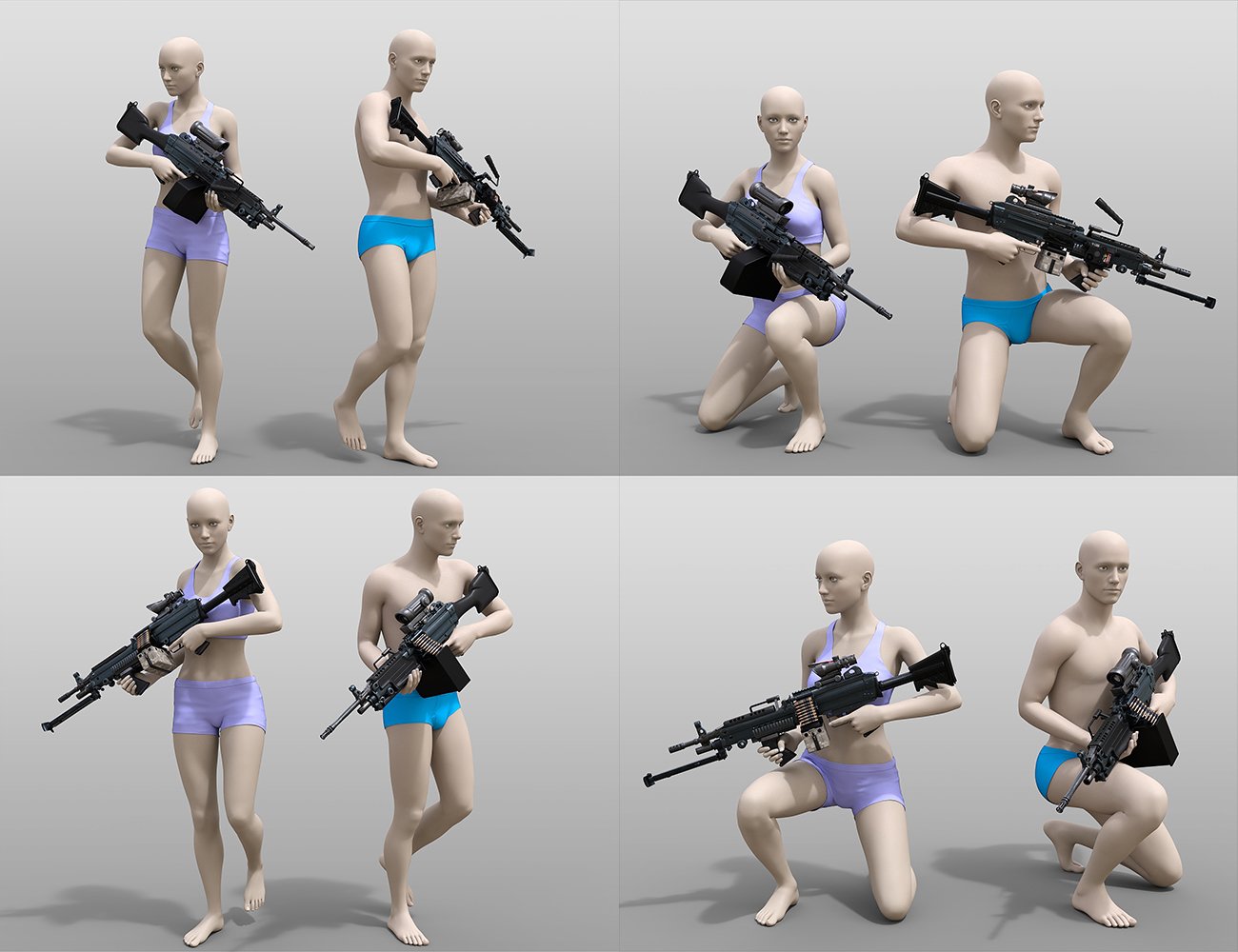 Modern Weapons Collection 3 by: Porsimo, 3D Models by Daz 3D