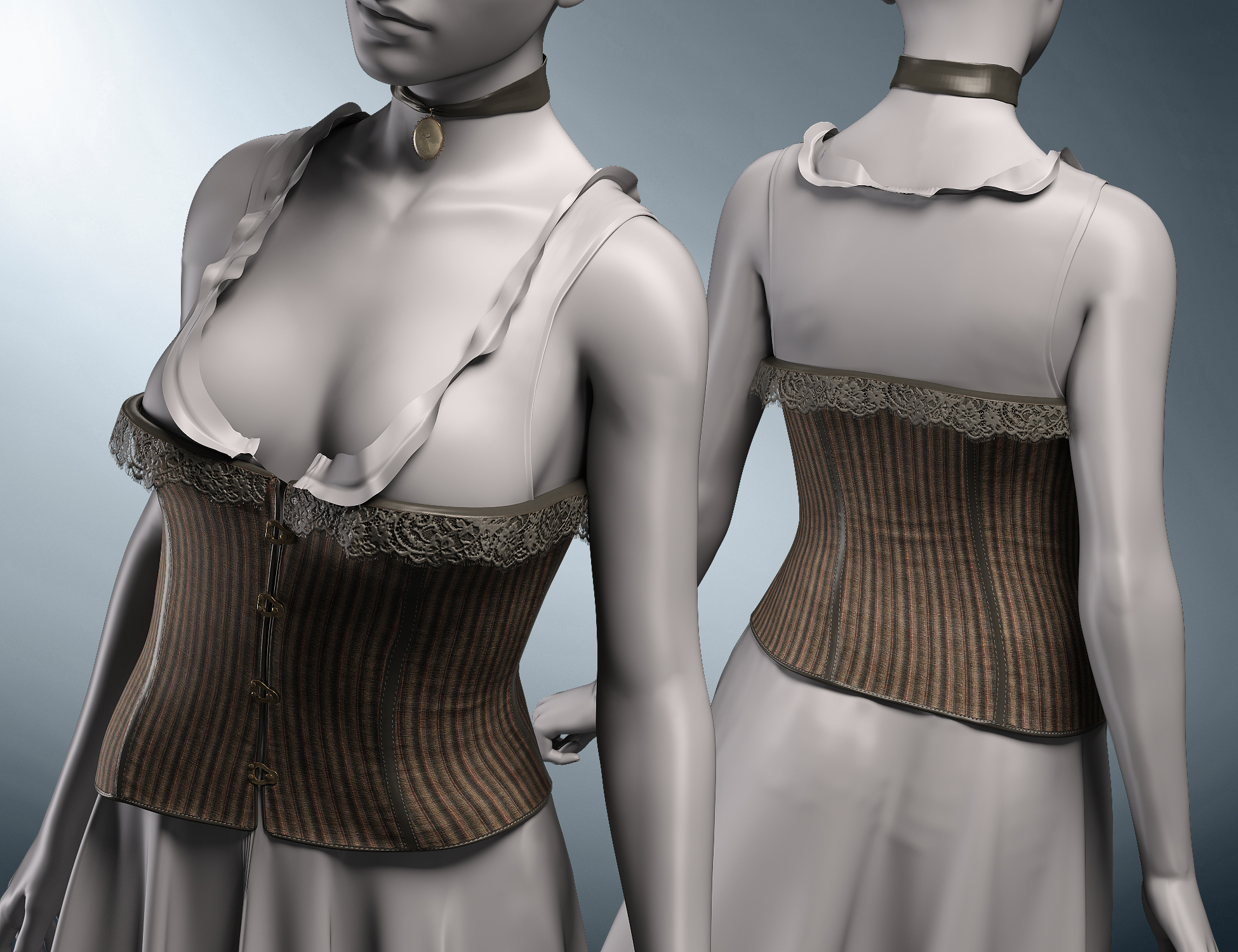 CB Clementine Corset and Choker for Genesis 8 and 8.1 Females CB Clementine Corset and Choker for Genesis 8 and 8.1 Females by: CynderBlue, 3D Models by Daz 3D