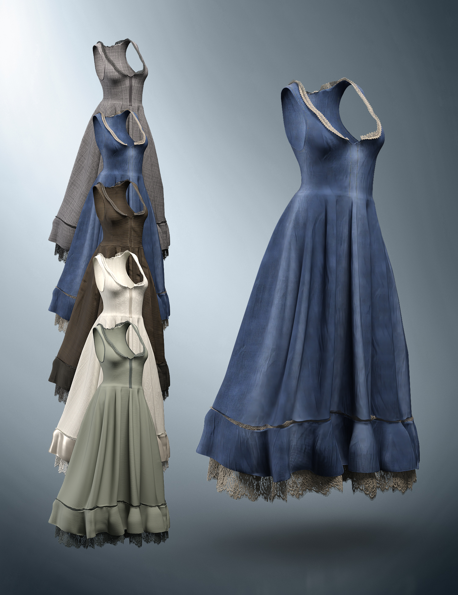 CB Clementine dForce Dress for Genesis 8 and 8.1 Females