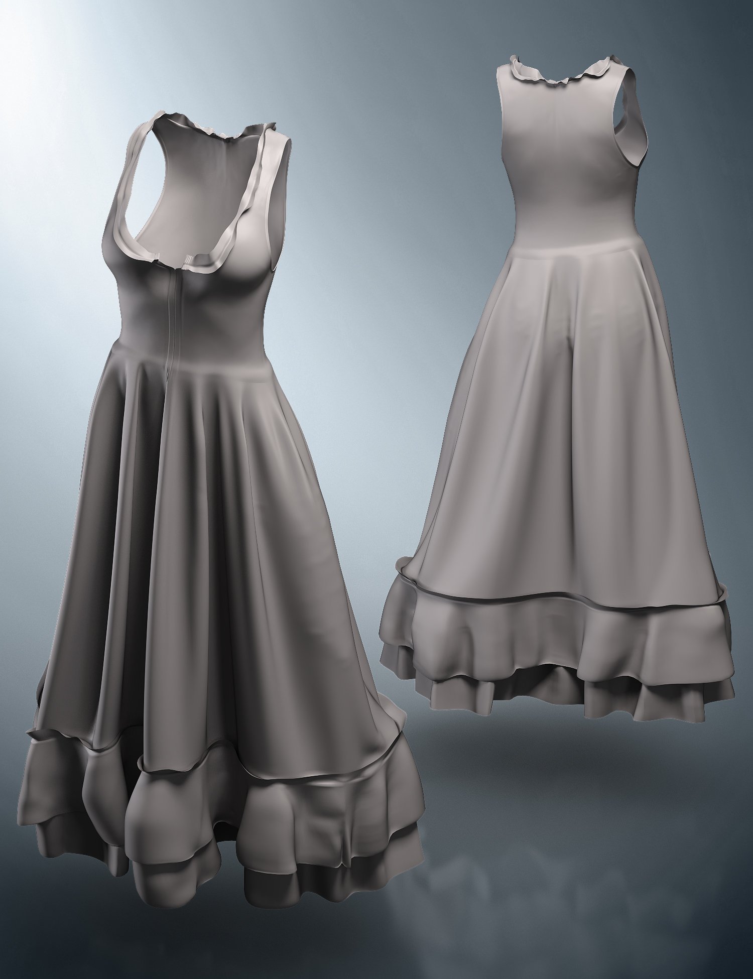 CB Clementine dForce Dress for Genesis 8 and 8.1 Females by: CynderBlue, 3D Models by Daz 3D