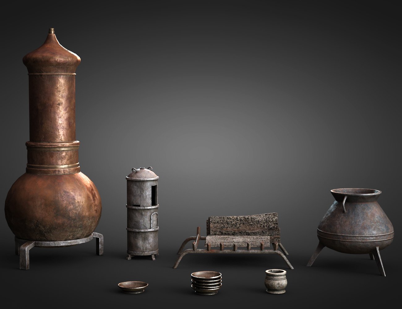 The Alchemist Workshop Props - Cook Set by: Dekogon Studios, 3D Models by Daz 3D