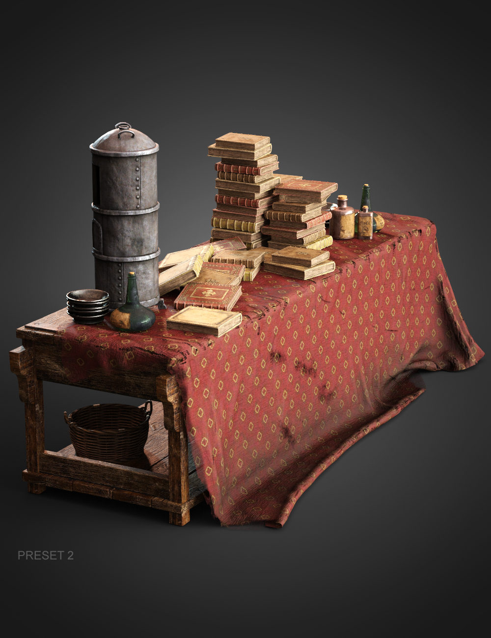 The Alchemist Workshop Props - Furniture by: Dekogon Studios, 3D Models by Daz 3D